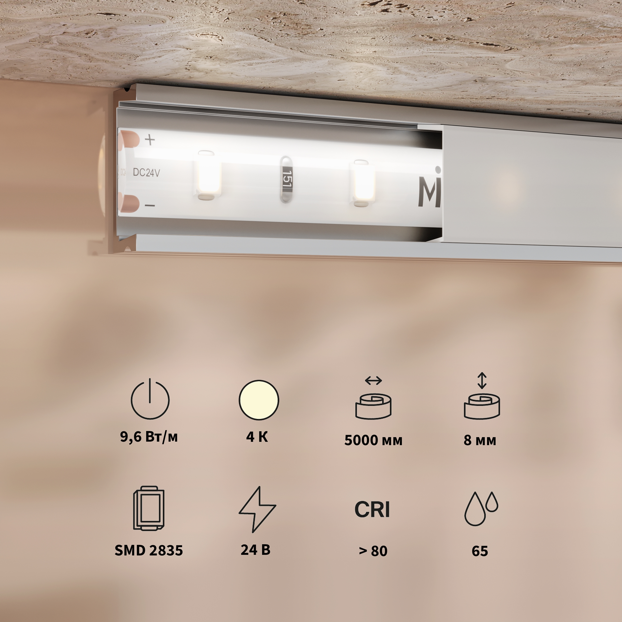 6Вт/м 4000K 5м IP 65 201181 Светодиодная лента Led Strip 201181