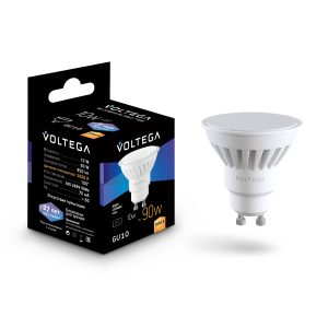 Светодиодная лампа Ceramics MR16 10W 3000K GU10 100° Лампочка Voltega 7265