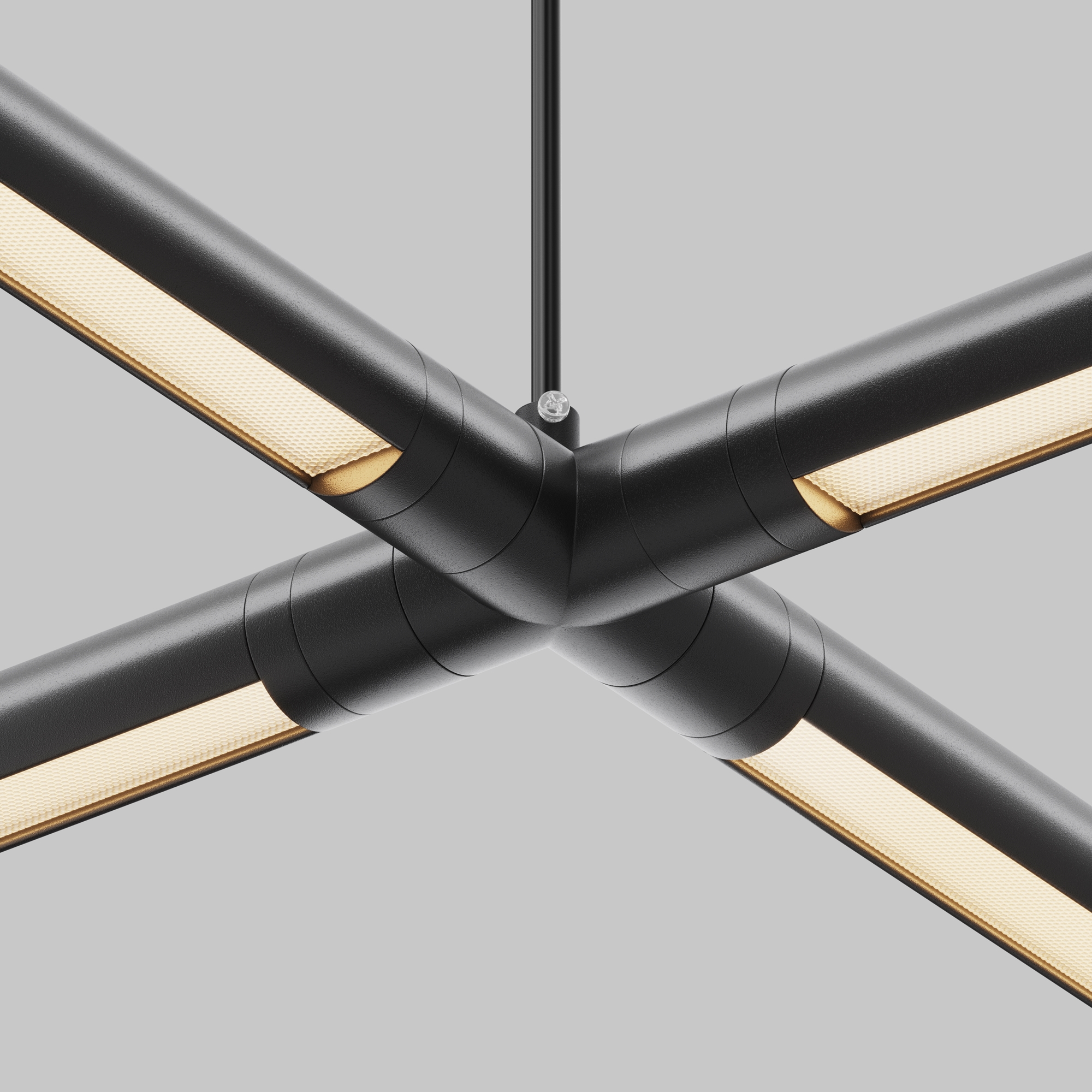 Х-образный вертикальный коннектор для системы Shelf с вводом питания Комплектующие для систем освещения с токоведущими элементами Technical CA017TX-P-B — изображение 2