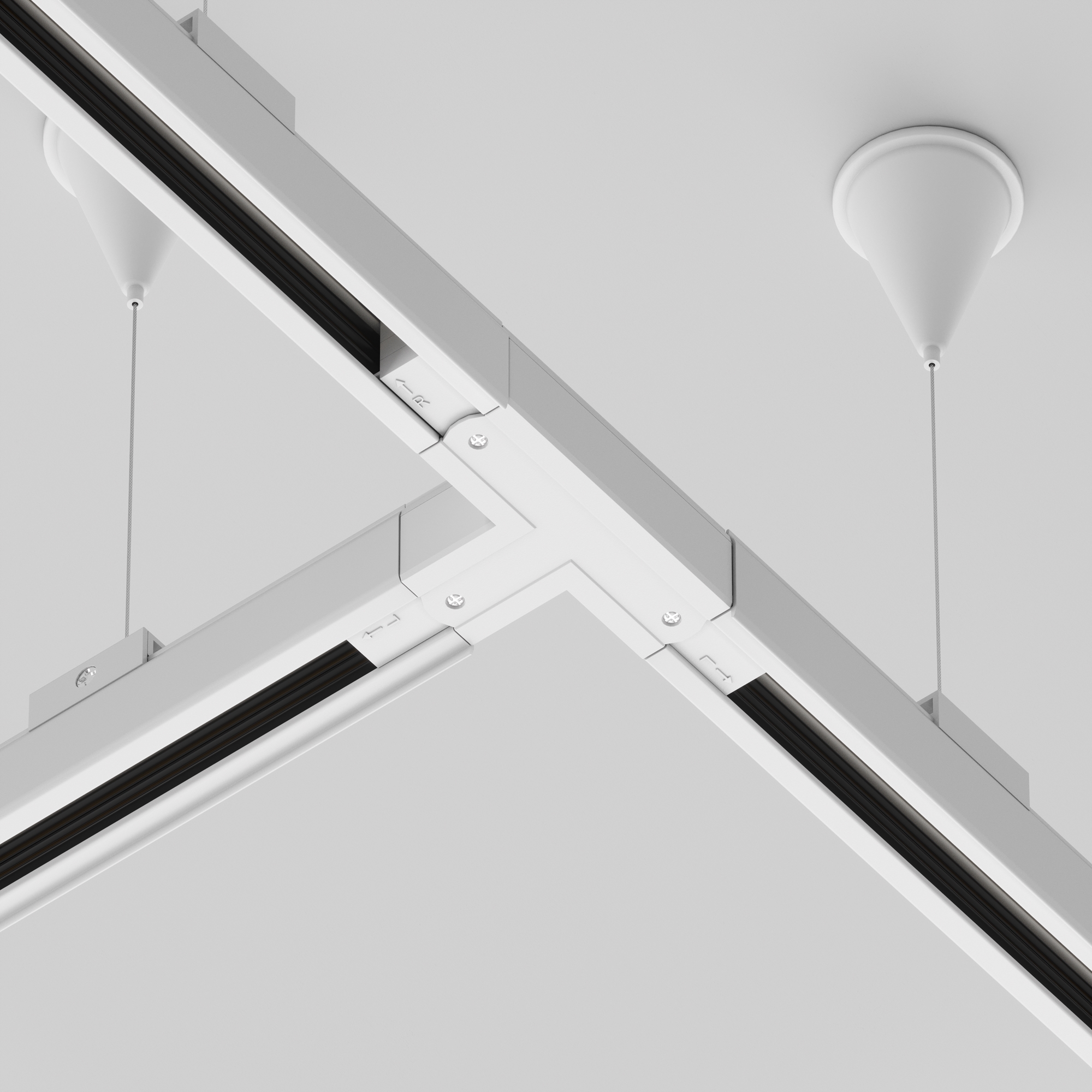 Коннектор Т-образный левый Trinity белый Комплектующие для систем освещения с токоведущими элементами Technical TRA005CT-31W-L — изображение 2