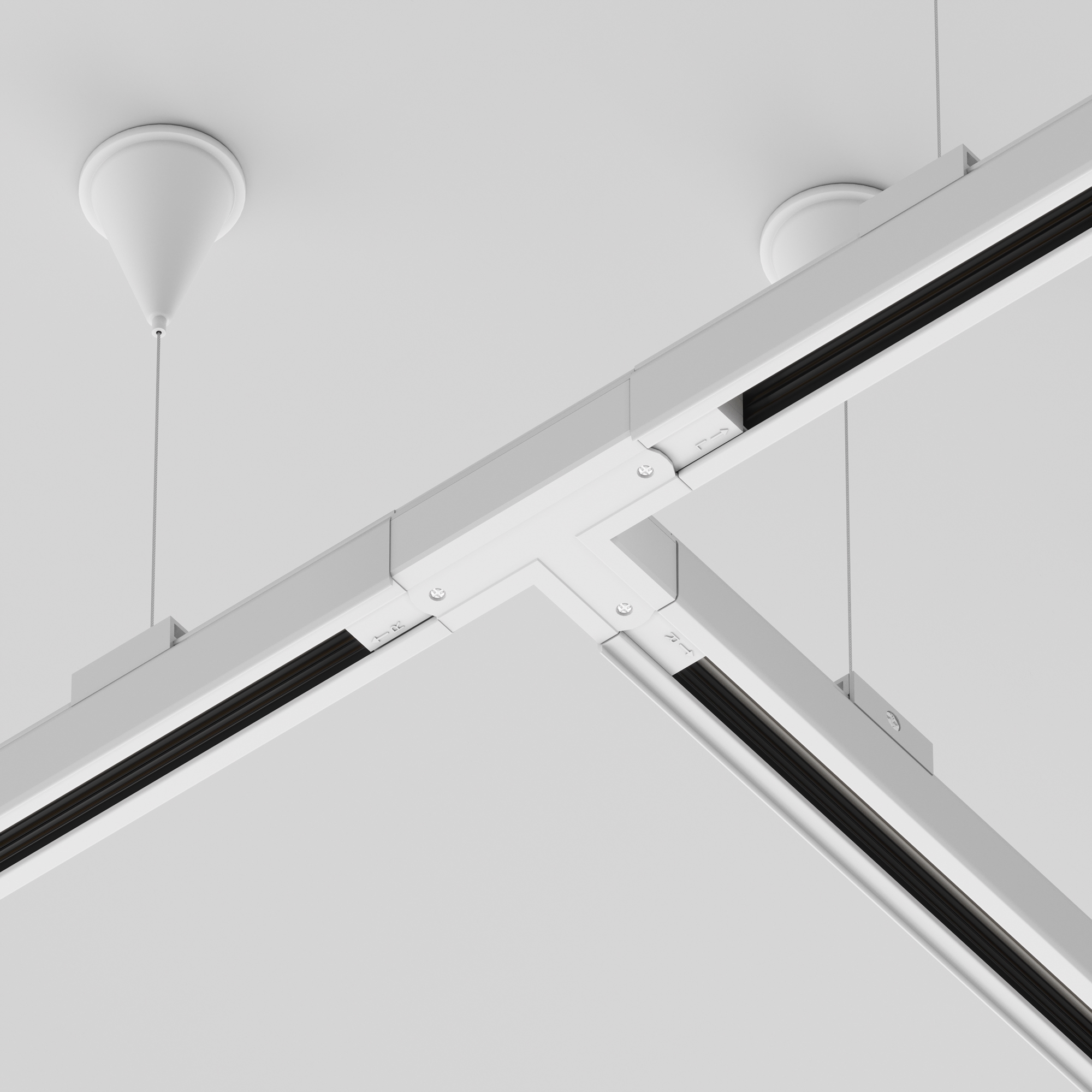 Коннектор Т-образный правый Trinity белый Комплектующие для систем освещения с токоведущими элементами Technical TRA005CT-31W-R — изображение 2