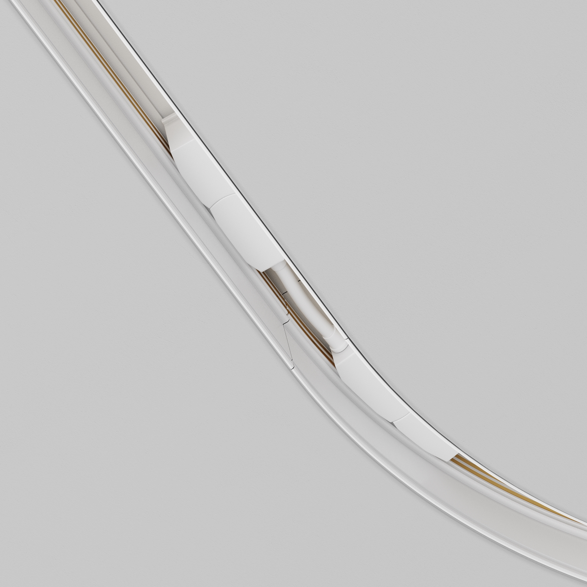 Коннектор питания радиусный Radity встраиваемый белый Комплектующие для систем освещения с токоведущими элементами Technical TRA034CS-W — изображение 2