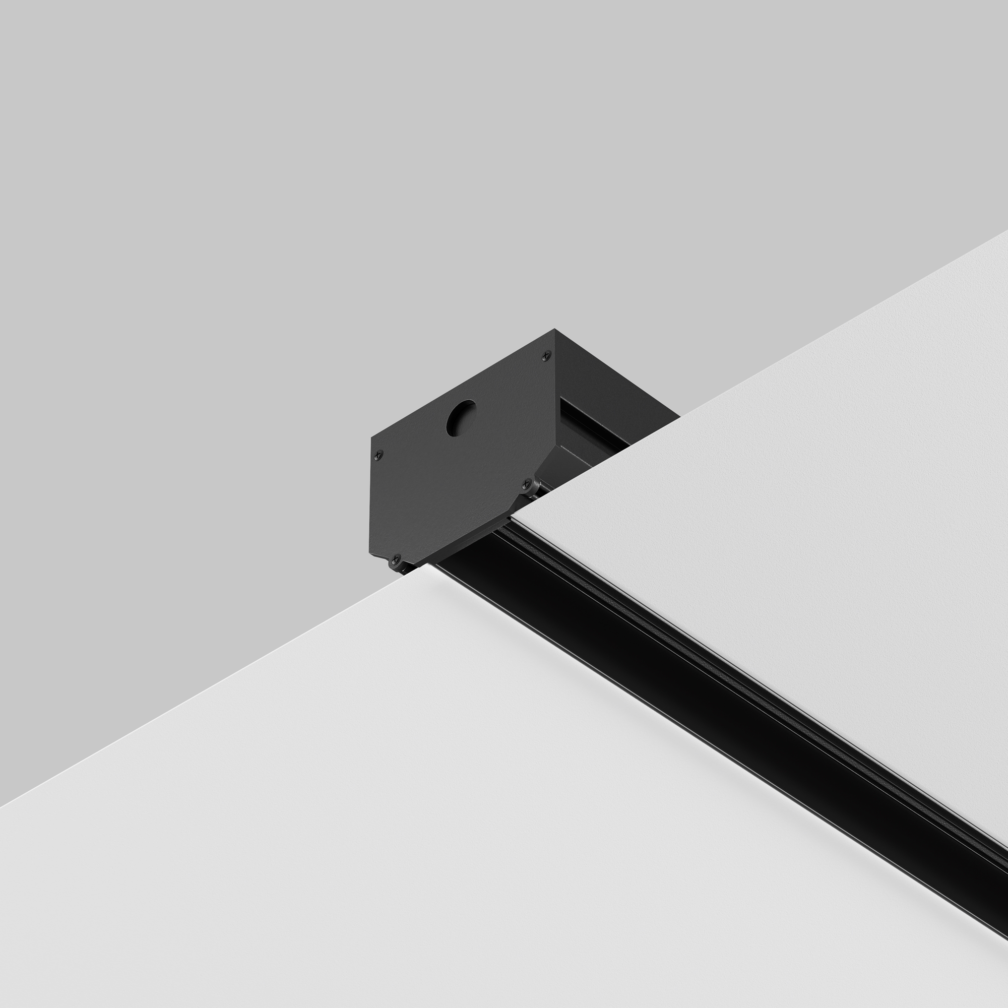 Комплект заглушек к шинопроводу Exility для монтажа в натяжной ПВХ потолок (внешняя 2 шт+внутренняя 2 шт) Комплектующие для встраиваемой трековой системы Technical TRA034EC-SCH-42B — изображение 2