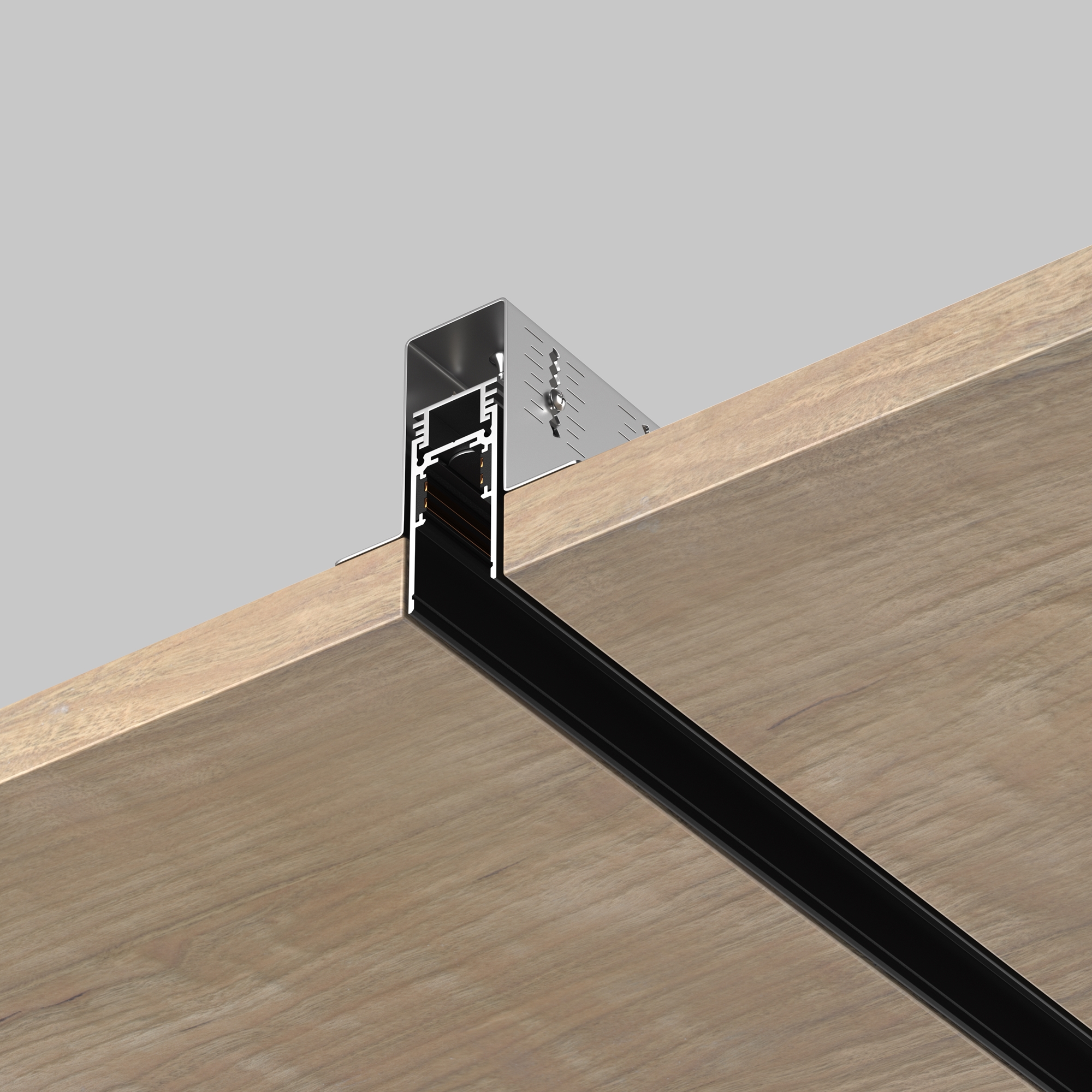 Крепеж для установки шинопровода Exility в деревянный потолок Комплектующие для накладной трековой системы Technical TRA034HCB — изображение 2