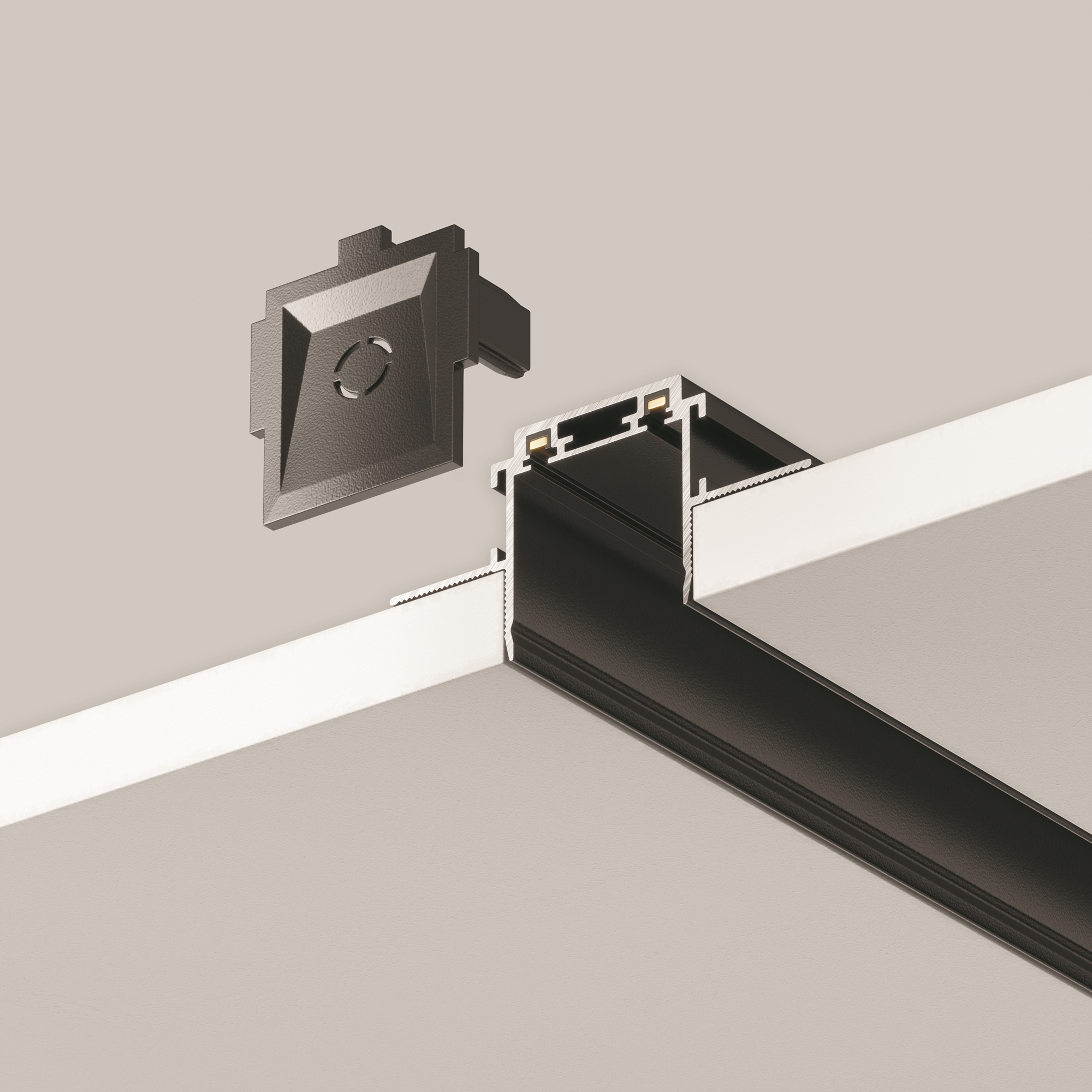 Шинопровод 2м Radity встраиваемый черный Шинопровод встраиваемый Technical TRA084MP-12B — изображение 3