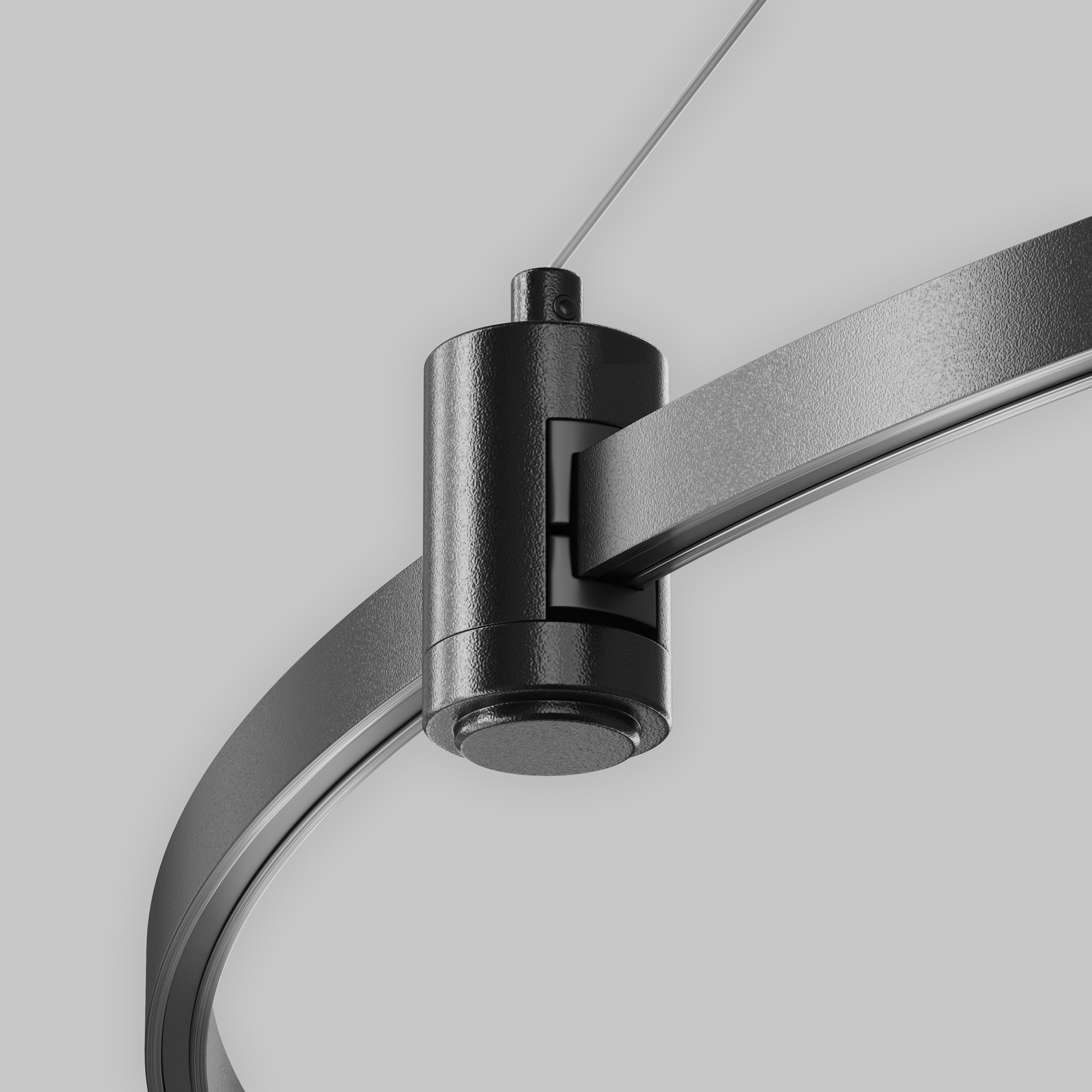 Подвесной набор с основанием под блок питания для круглого шинопровода Flarity черный Комплектующие для систем освещения с токоведущими элементами Technical TRA154SW-BB-R-B — изображение 2