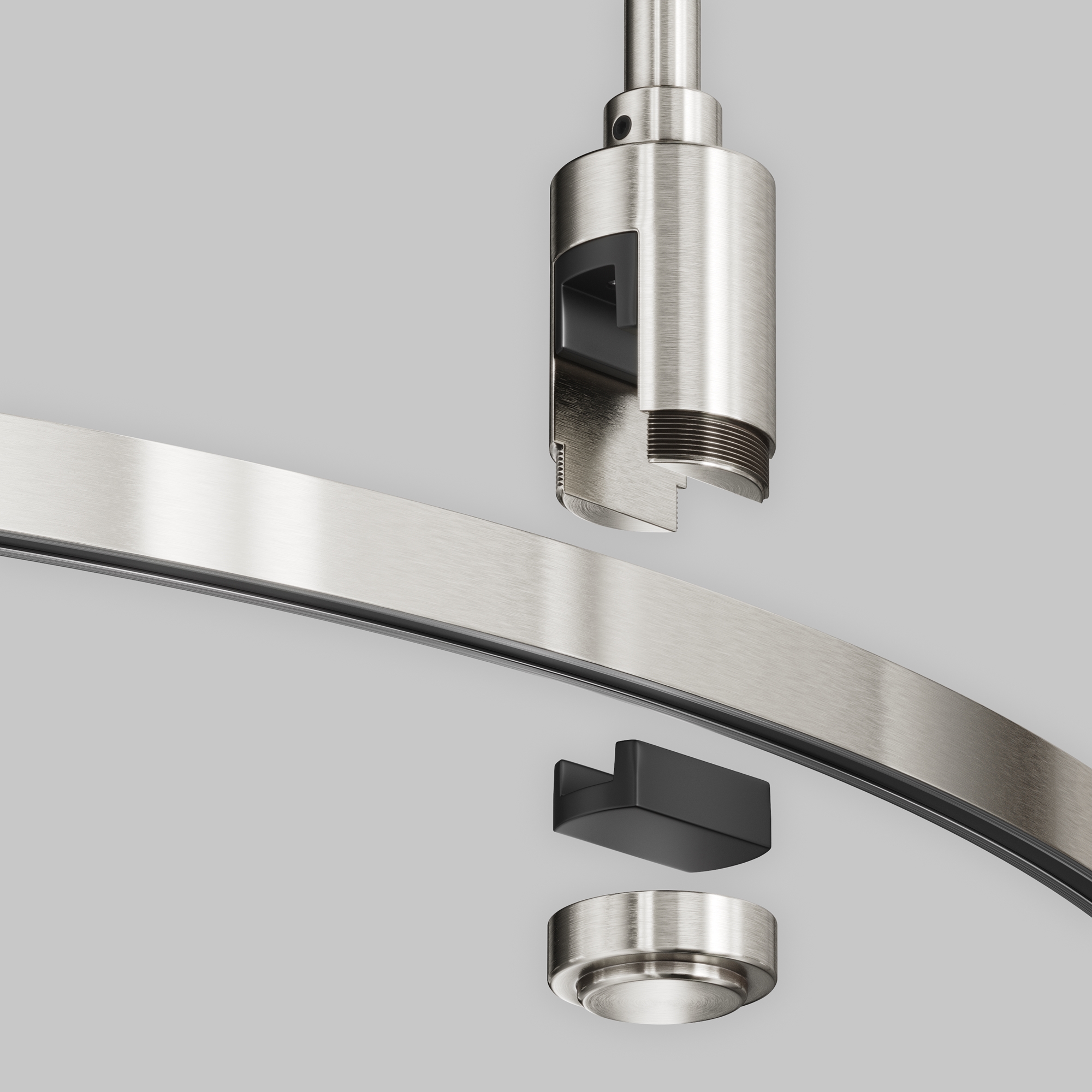 Шинопровод круглый из полукругов 1200мм Flarity платина Шинопровод накладной/подвесной Technical TRX154-2SR-D1200-PT — изображение 3