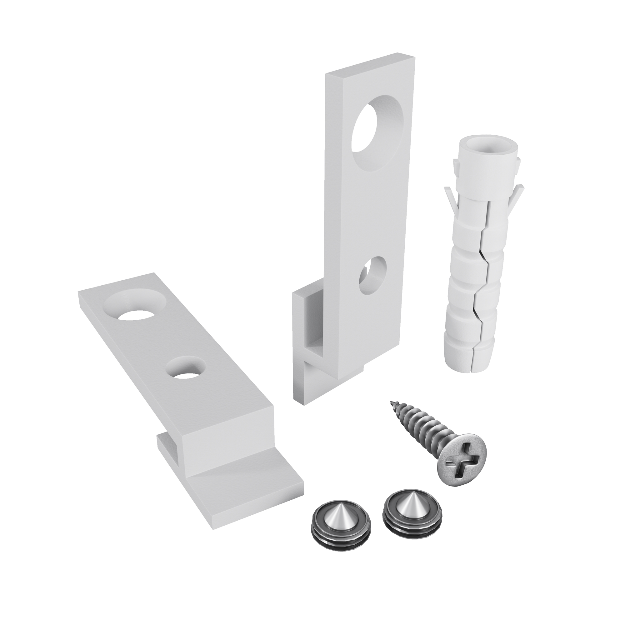 Комплект креплений для радиусного профиля со свеченим вверх/вниз 2шт. Комплектующие для профиля Led Strip ALM-3535R-2MT