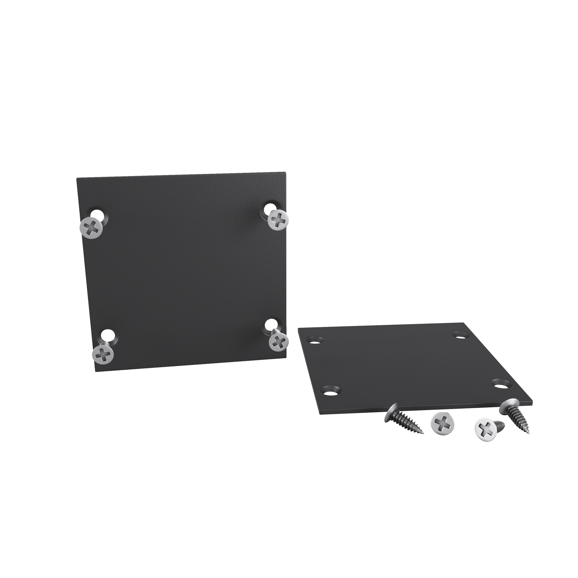 Комплект заглушек для радиусного профиля 2шт. черный Комплектующие для профиля Led Strip ALM-3535R-EC