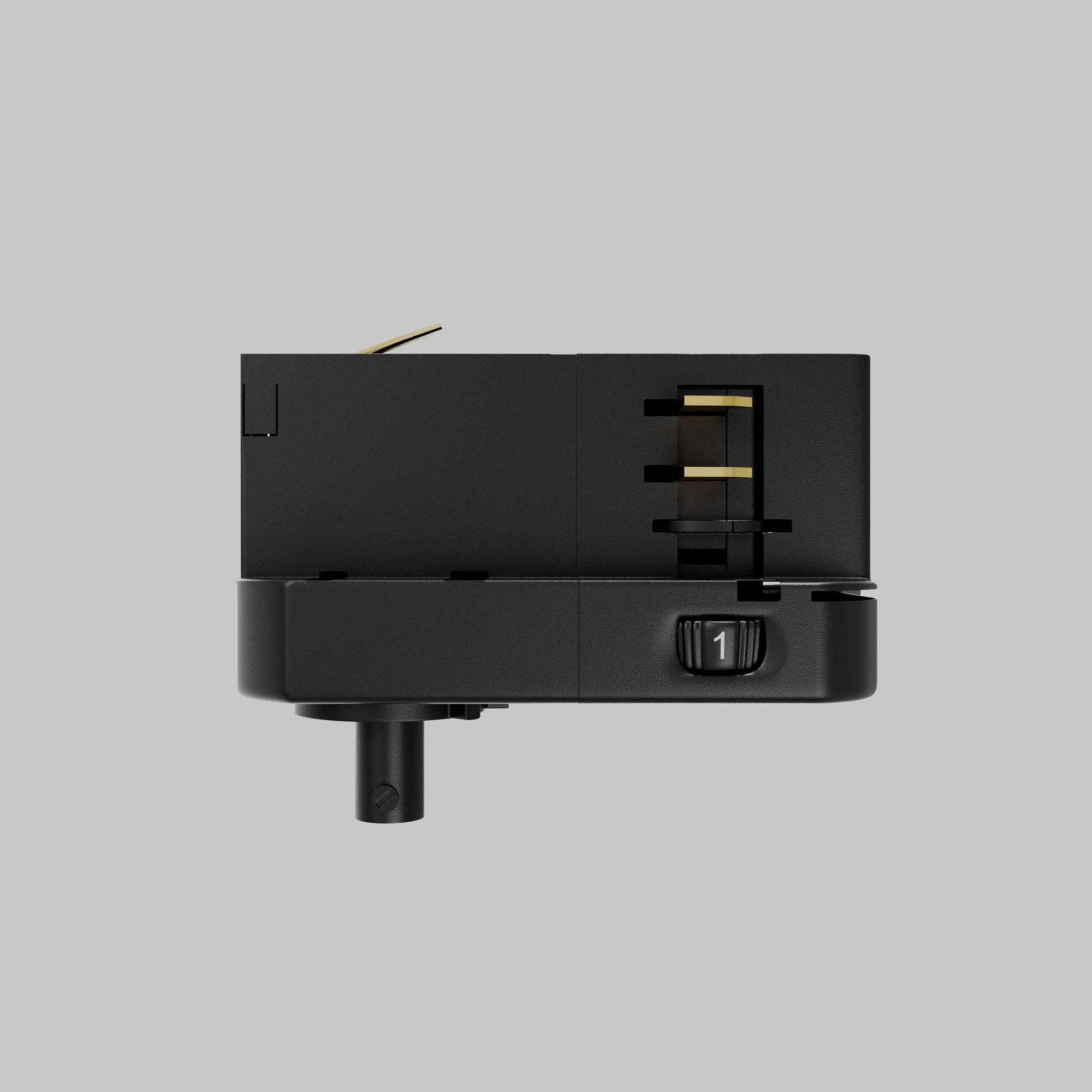 Коннектор для подвесного светильника Trinity TRA005-3-A-B, черный Комплектующие для систем освещения с токоведущими элементами Technical TRA005-3-A-B — изображение 3