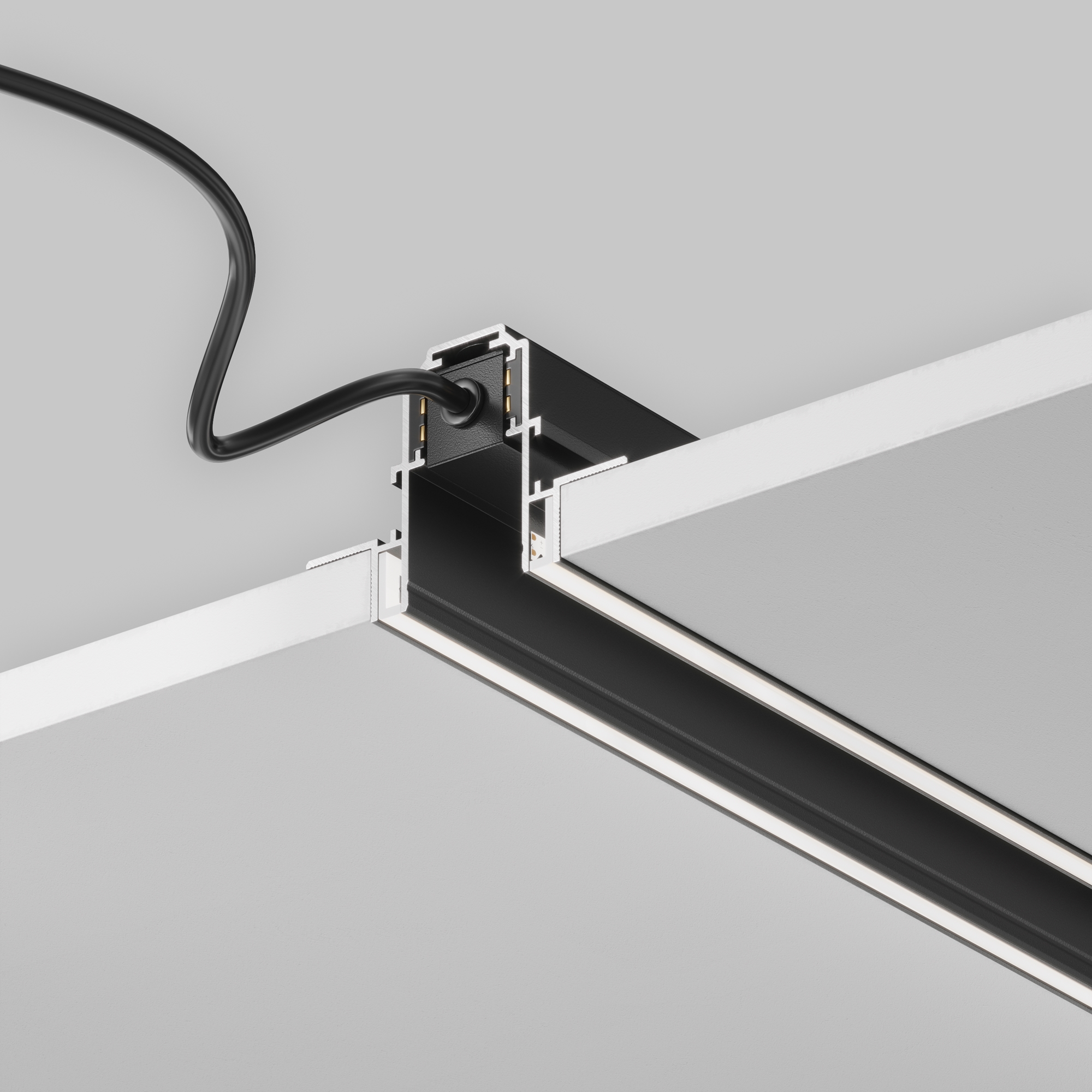 5 мм с каналом под светодиодную ленту Шинопровод встраиваемый Technical TRX034LS-222B