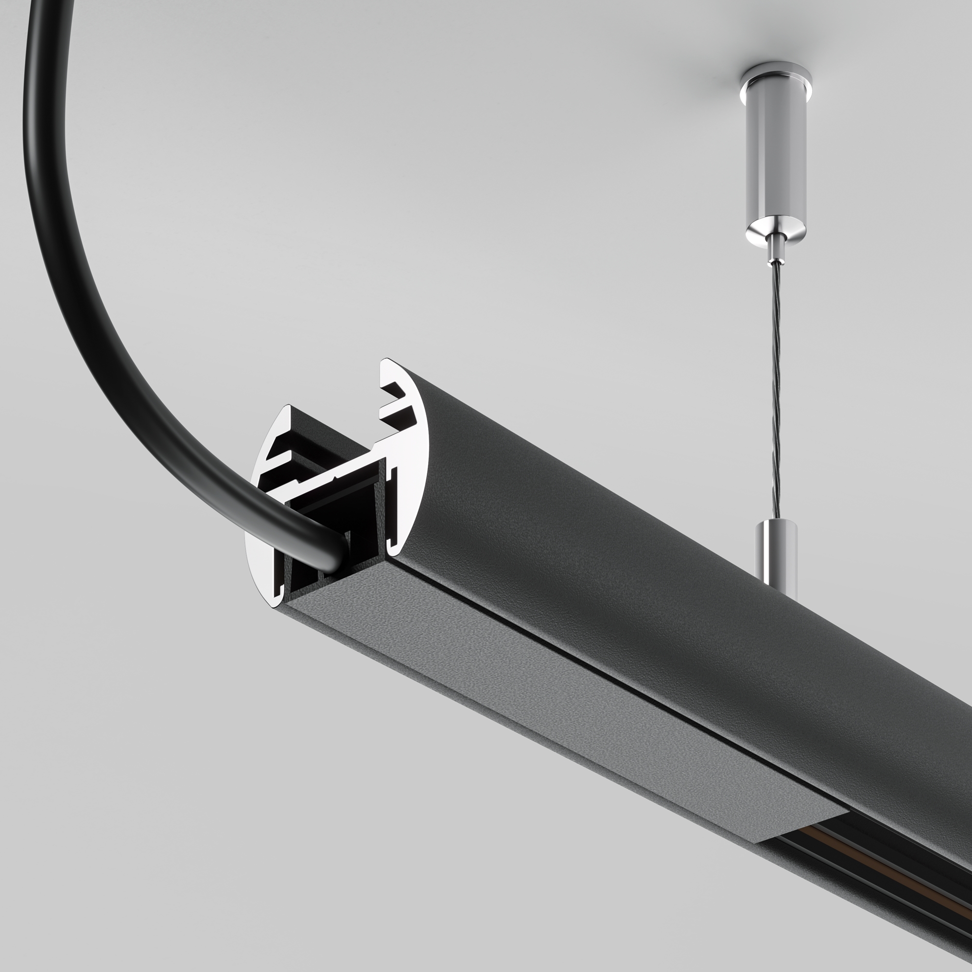 черный Шинопровод накладной/подвесной Technical TRX172-R-113B