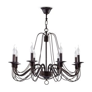 Серия светильников в классическом стиле. Подсвечники и основание для крепления рожков выполнены в виде катушек