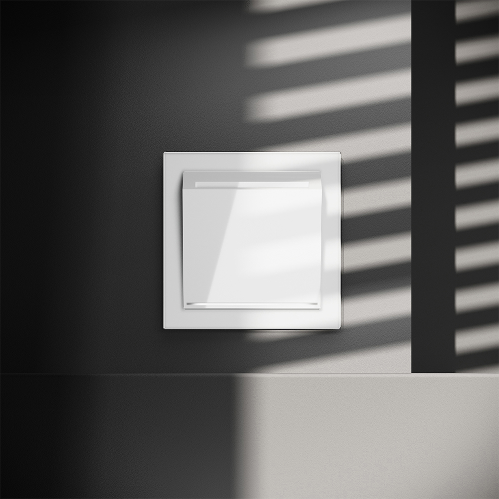 Выключатель встраиваемый VOLTUM S70 карточный 16А, (белый глянцевый) — изображение 2