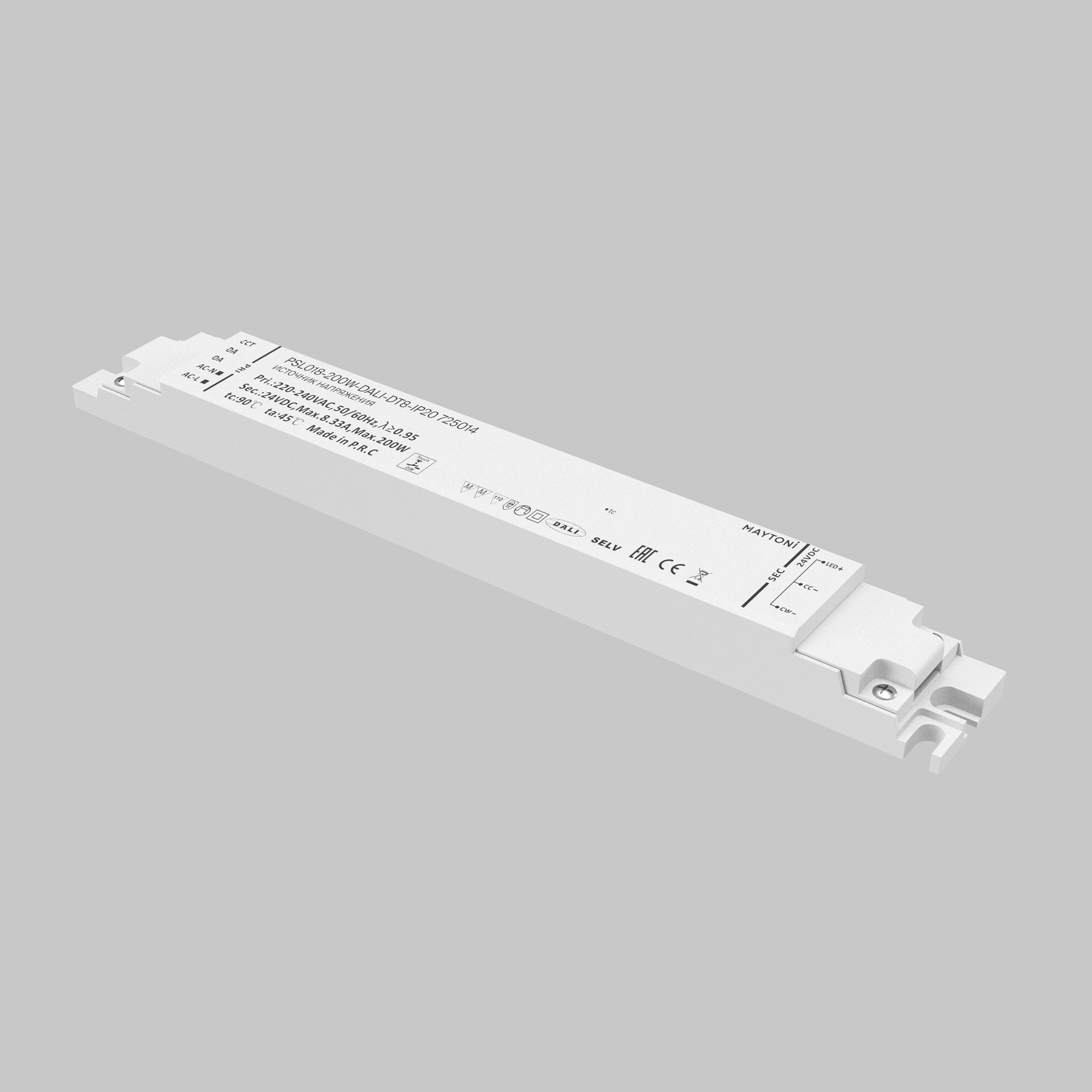 Источник напряжения 24В DALI DT8 200Вт IP 20 Источник напряжения Lighting control 725014 — изображение 2