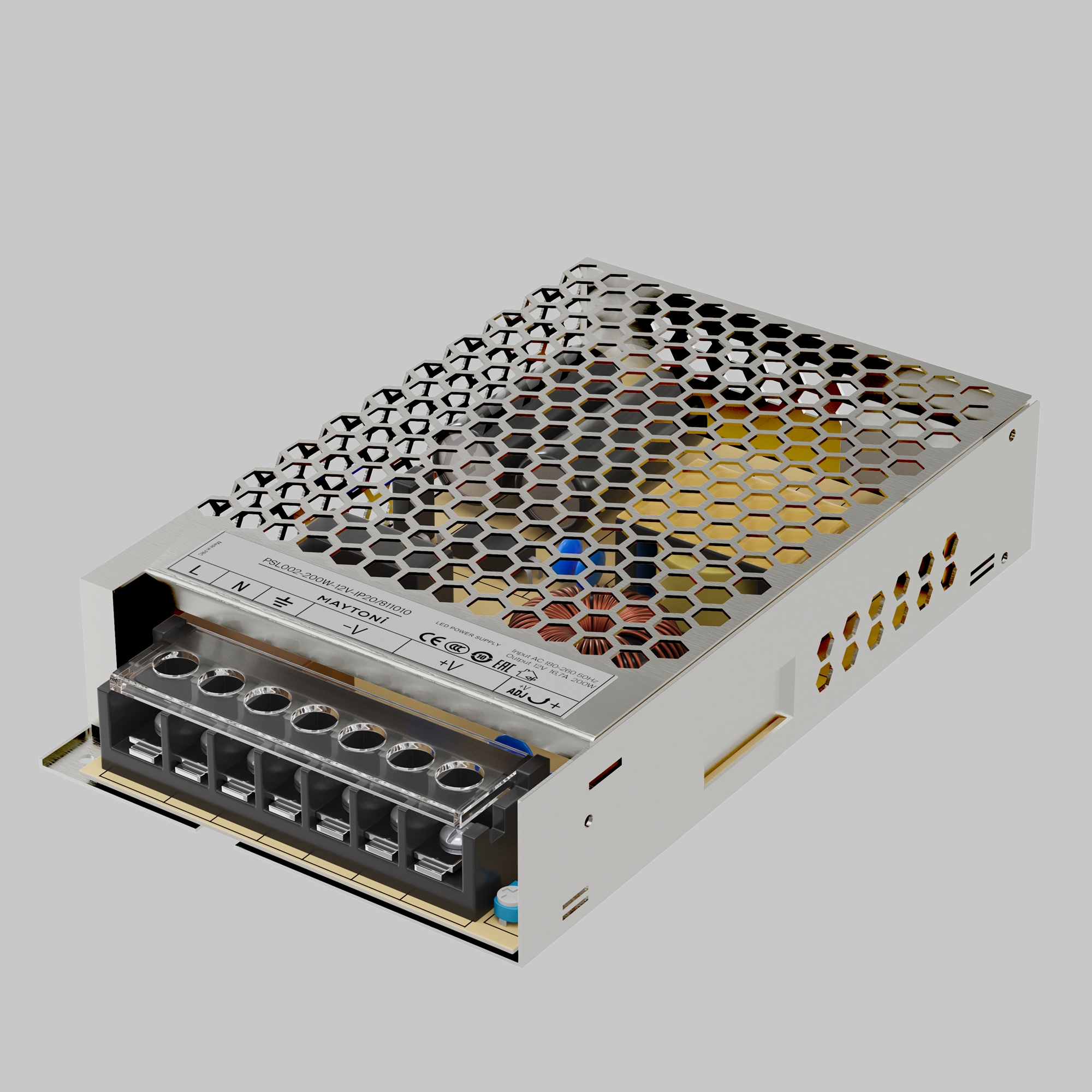 Источник напряжения PSL002 12В 200Вт IP 20 811010 Источник напряжения Led Strip 811010 — изображение 2