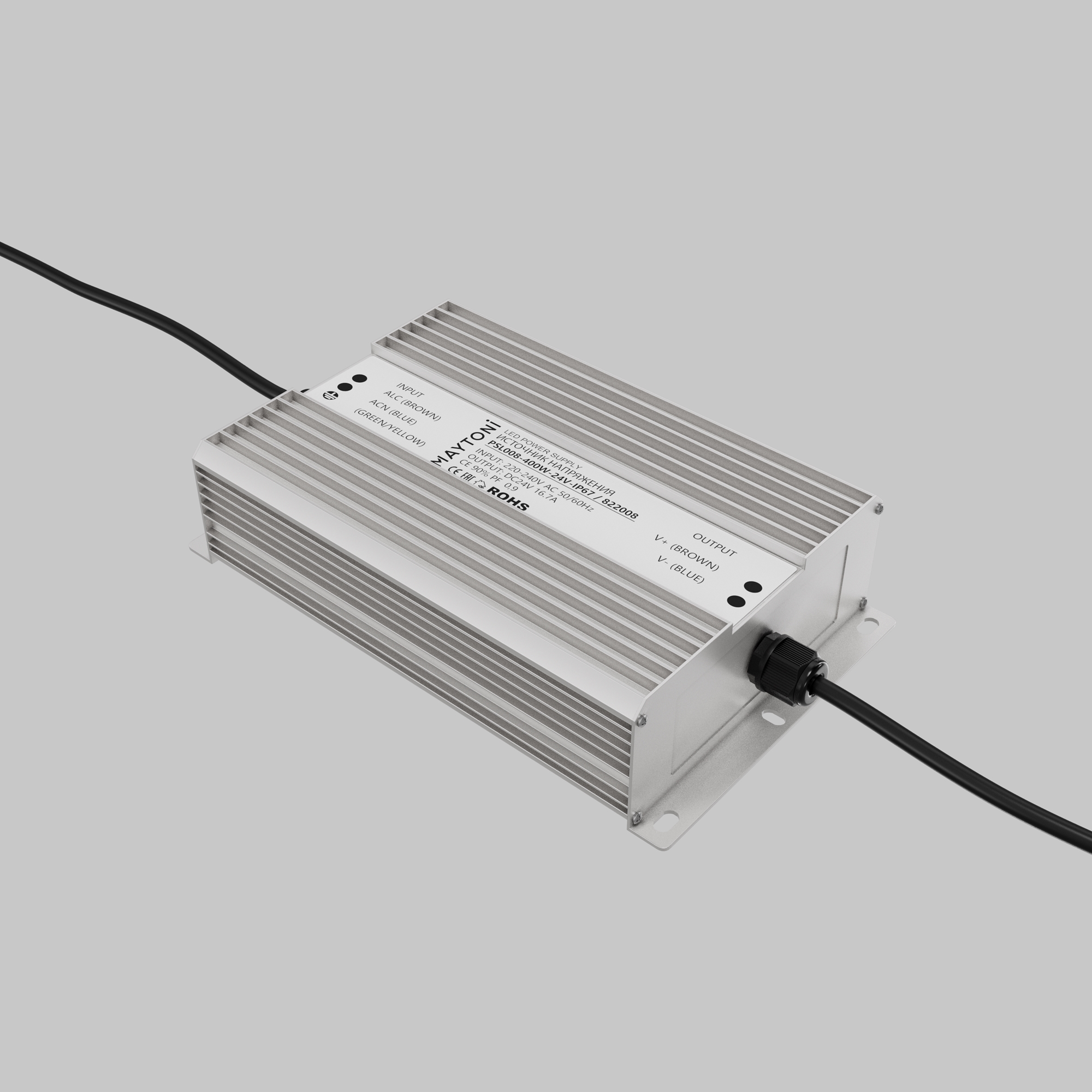 Источник напряжения PSL008 24В 400Вт IP67 822008 Источник напряжения Led Strip 822008 — изображение 2