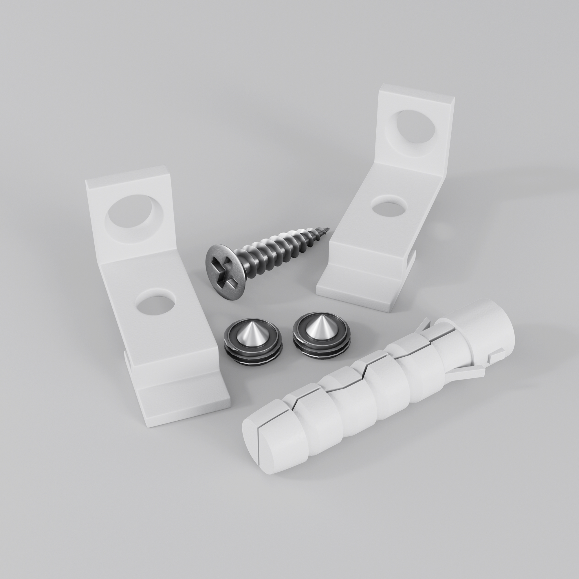 Комплект креплений для радиусного профиля с боковым свечением 2шт. Комплектующие для профиля Led Strip ALM-3535R-1MT — изображение 2