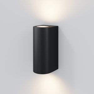 Настенный светильник (бра) Slat GU10х2 10Вт IP 54 Уличный настенный светильник Outdoor O044WL-02B