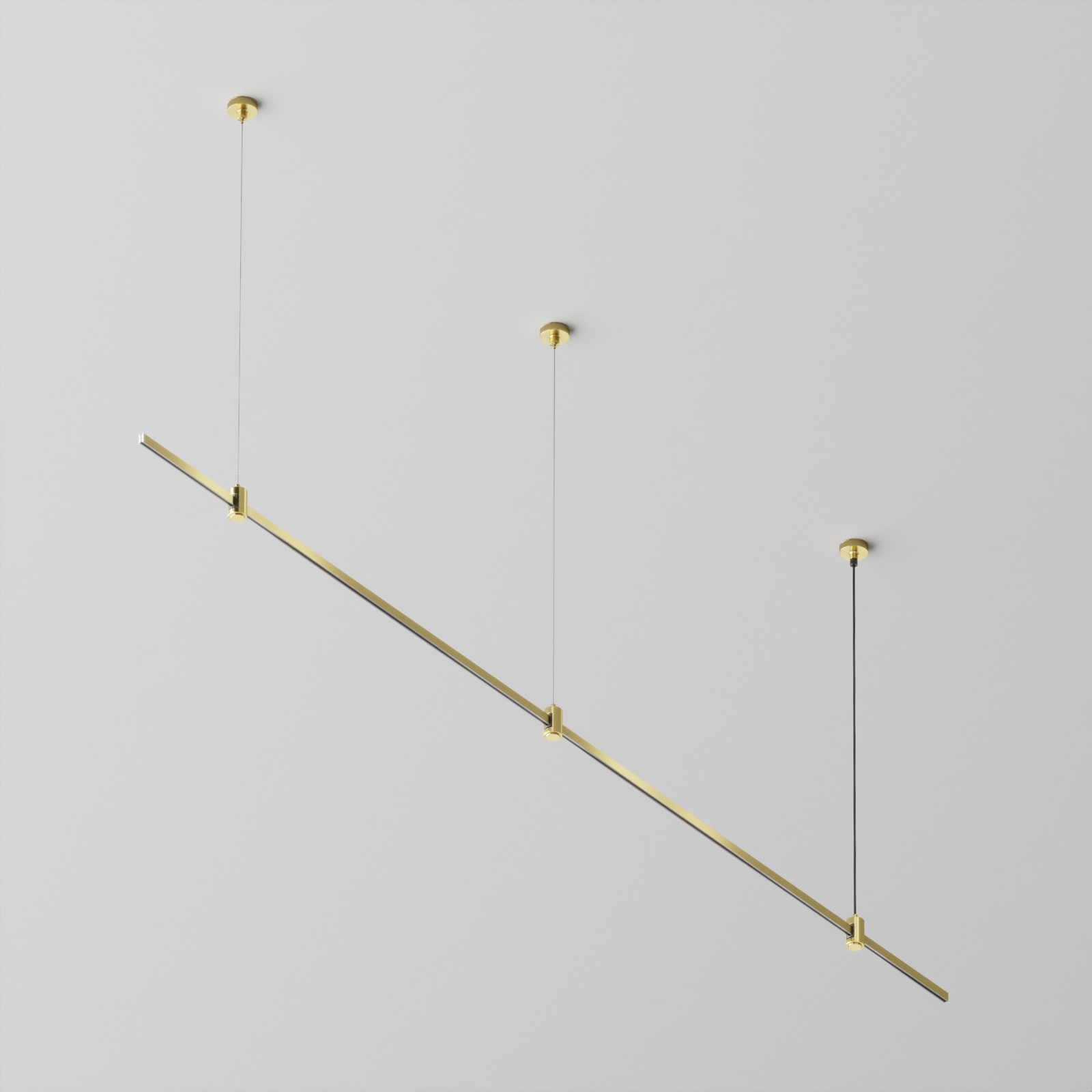 Готовая конструкция прямая на тросовых подвесах Hang без светильников и блока питания