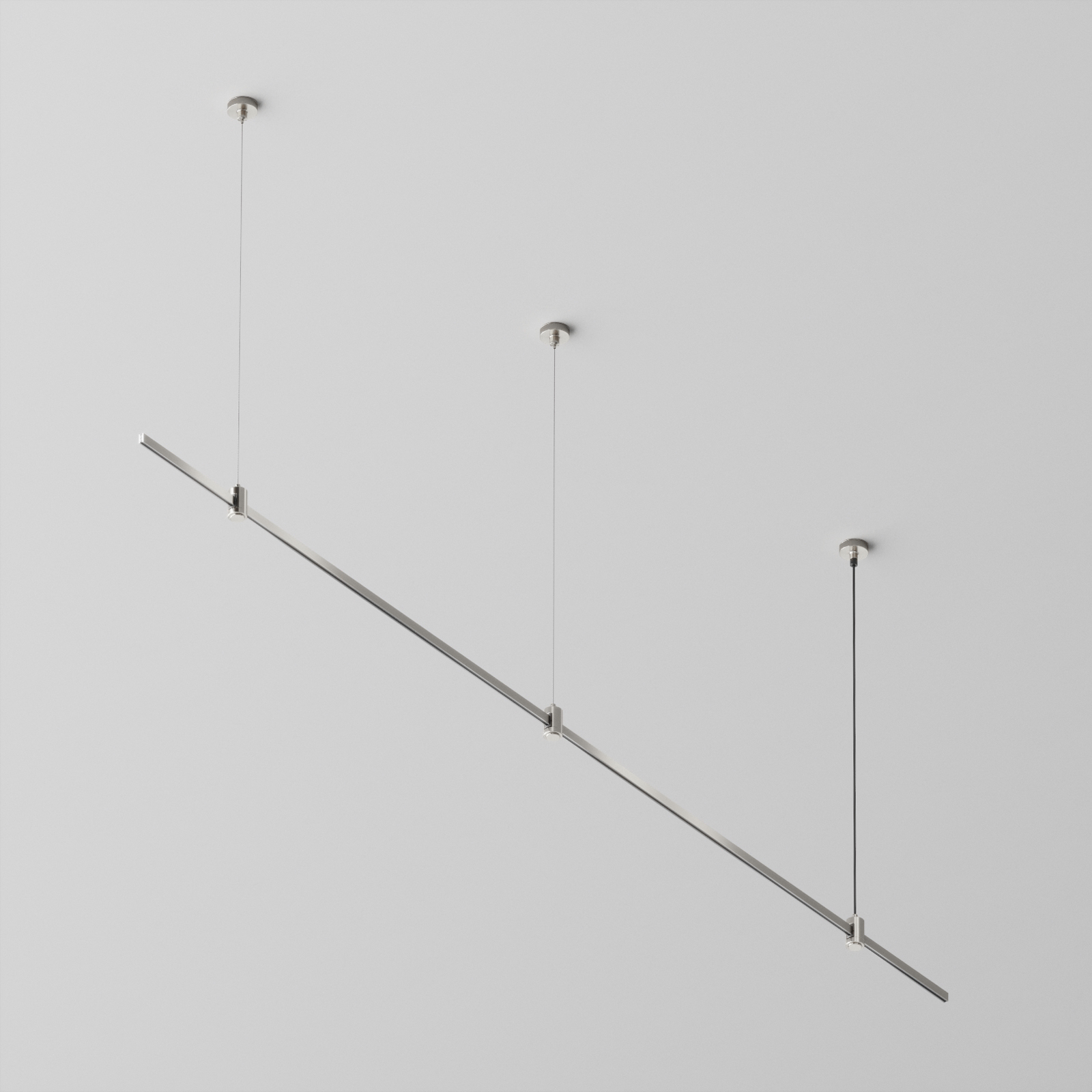 Готовая конструкция прямая на тросовых подвесах Hang без светильников и блока питания