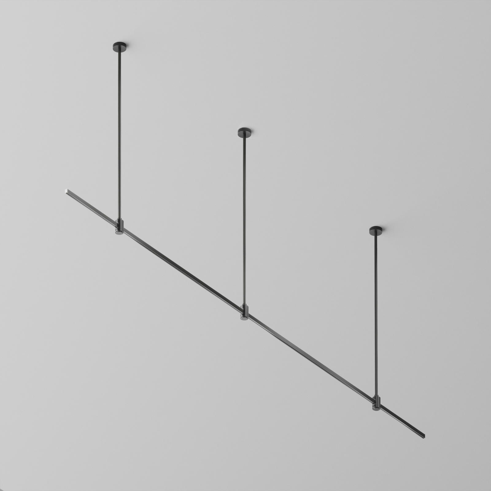 Готовая конструкция прямая на жестких подвесах Long H745мм без светильников и без блока питания