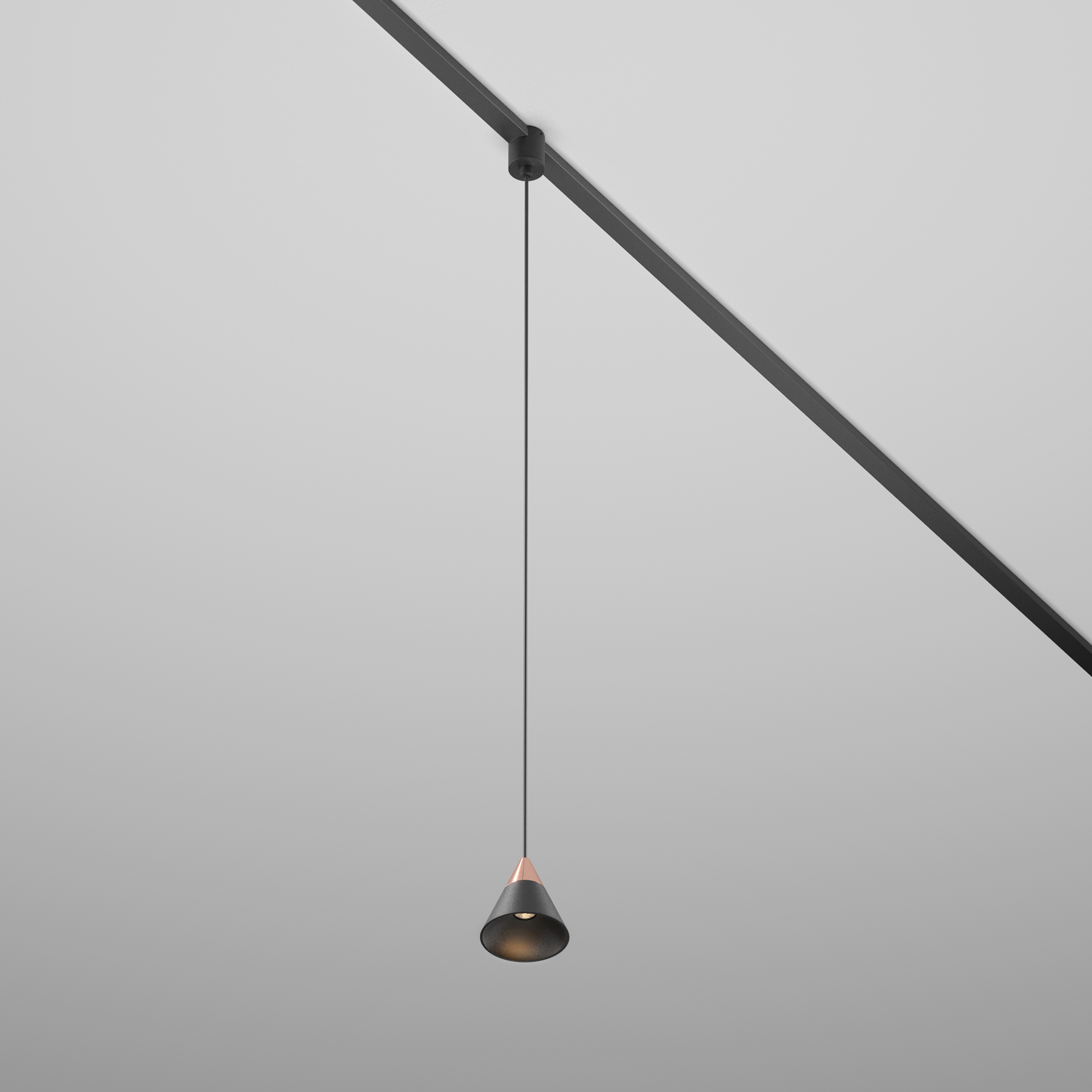 Трековый светильник Cono Elasity 3000К 7Вт 38° Трековый подвесной светильник Technical TR166-1-7W3K-M-B — изображение 3