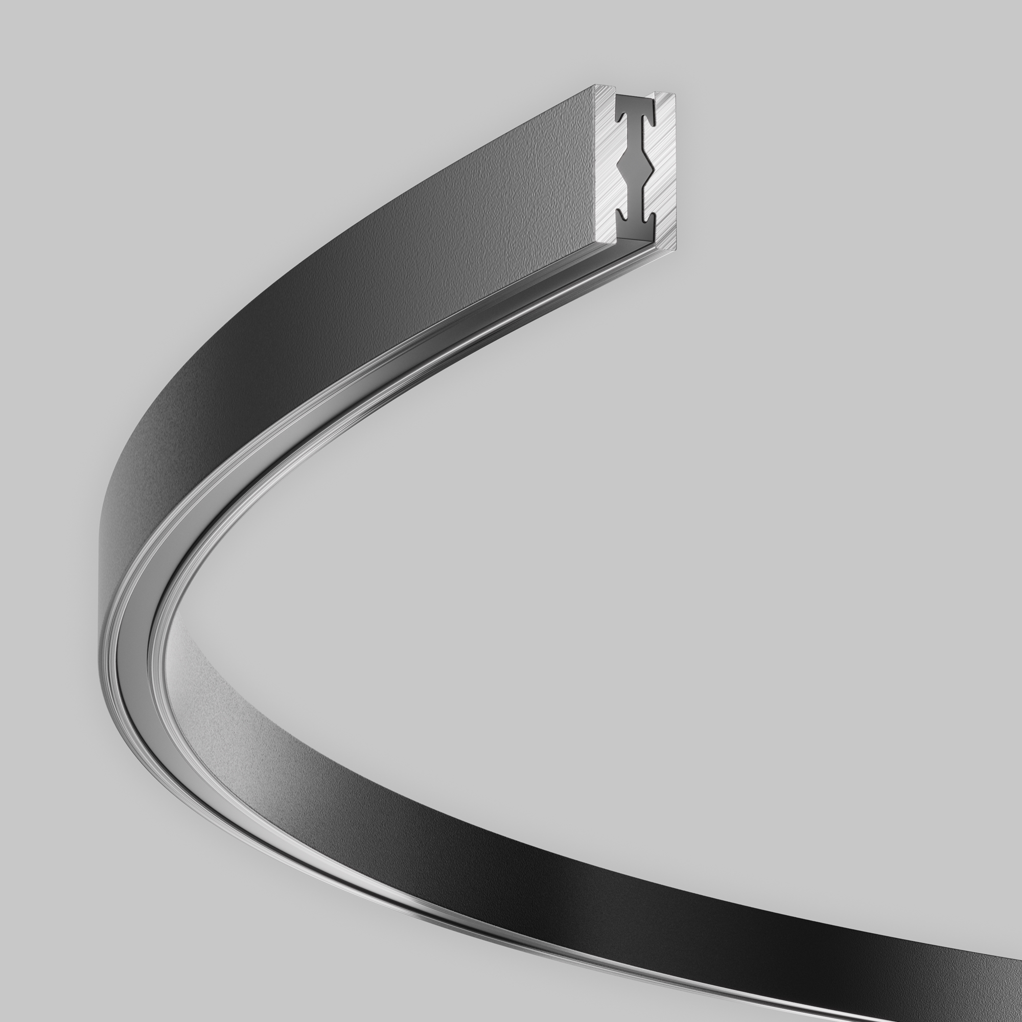 Шинопровод круглый из полукругов 1200мм Flarity черный Шинопровод накладной/подвесной Technical TRX154-2SR-D1200-B — изображение 2