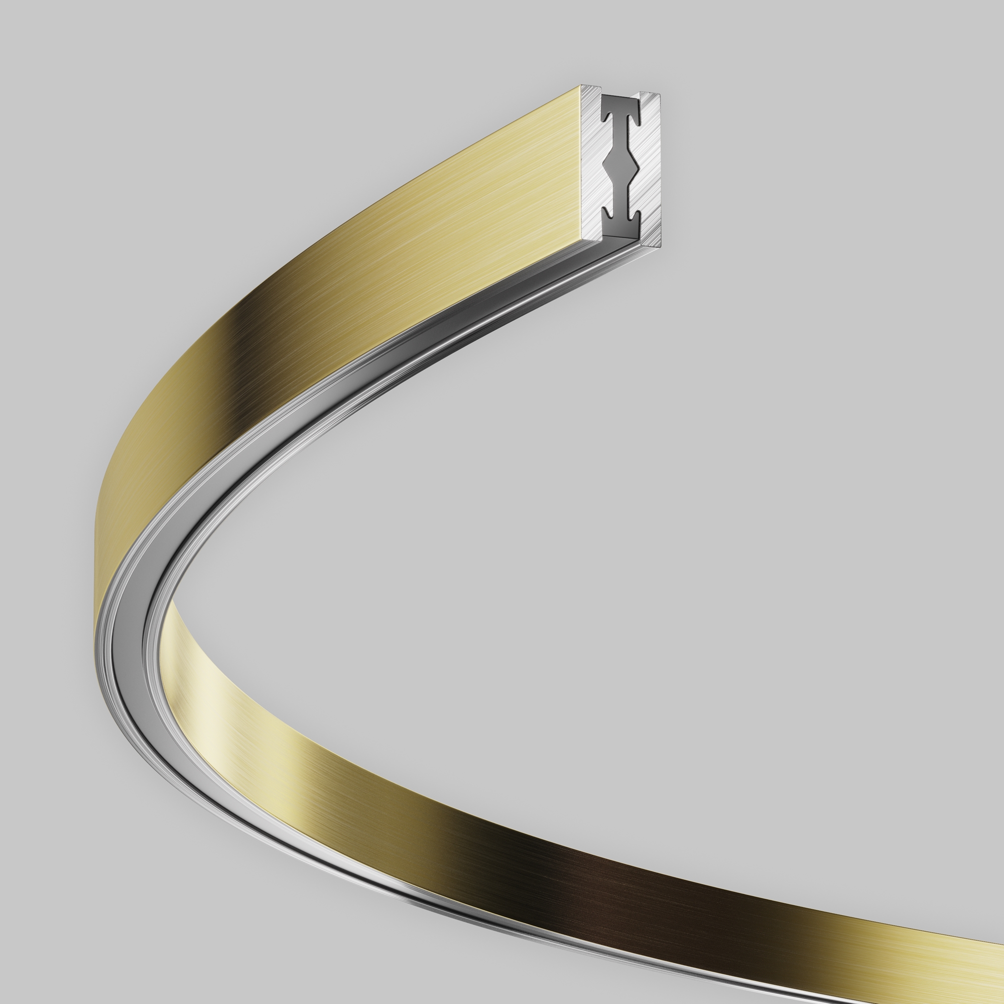 Шинопровод круглый из полукругов 1200мм Flarity латунь Шинопровод накладной/подвесной Technical TRX154-2SR-D1200-BS — изображение 2