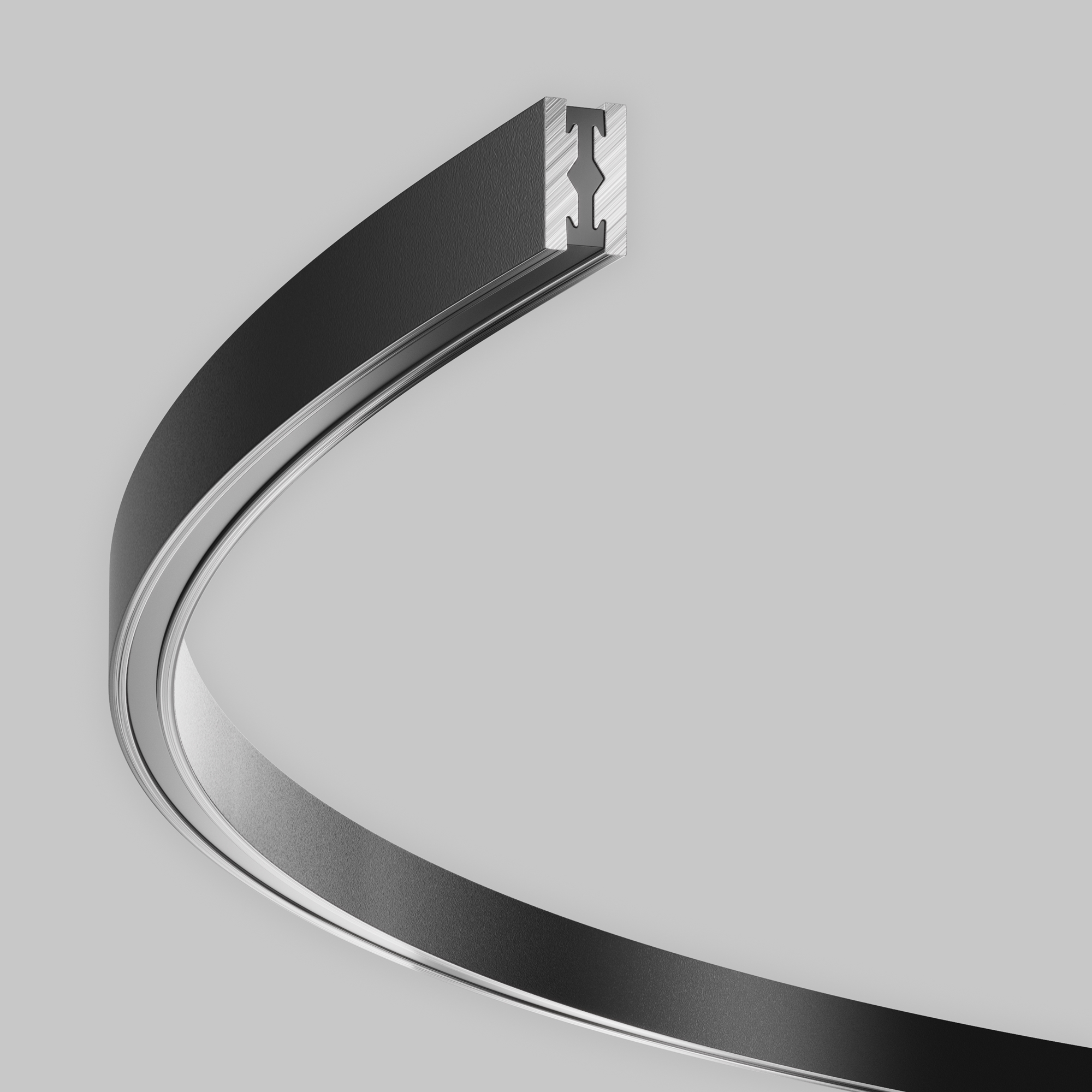 Шинопровод круглый из полукругов 1500мм Flarity черный Шинопровод накладной/подвесной Technical TRX154-2SR-D1500-B — изображение 2