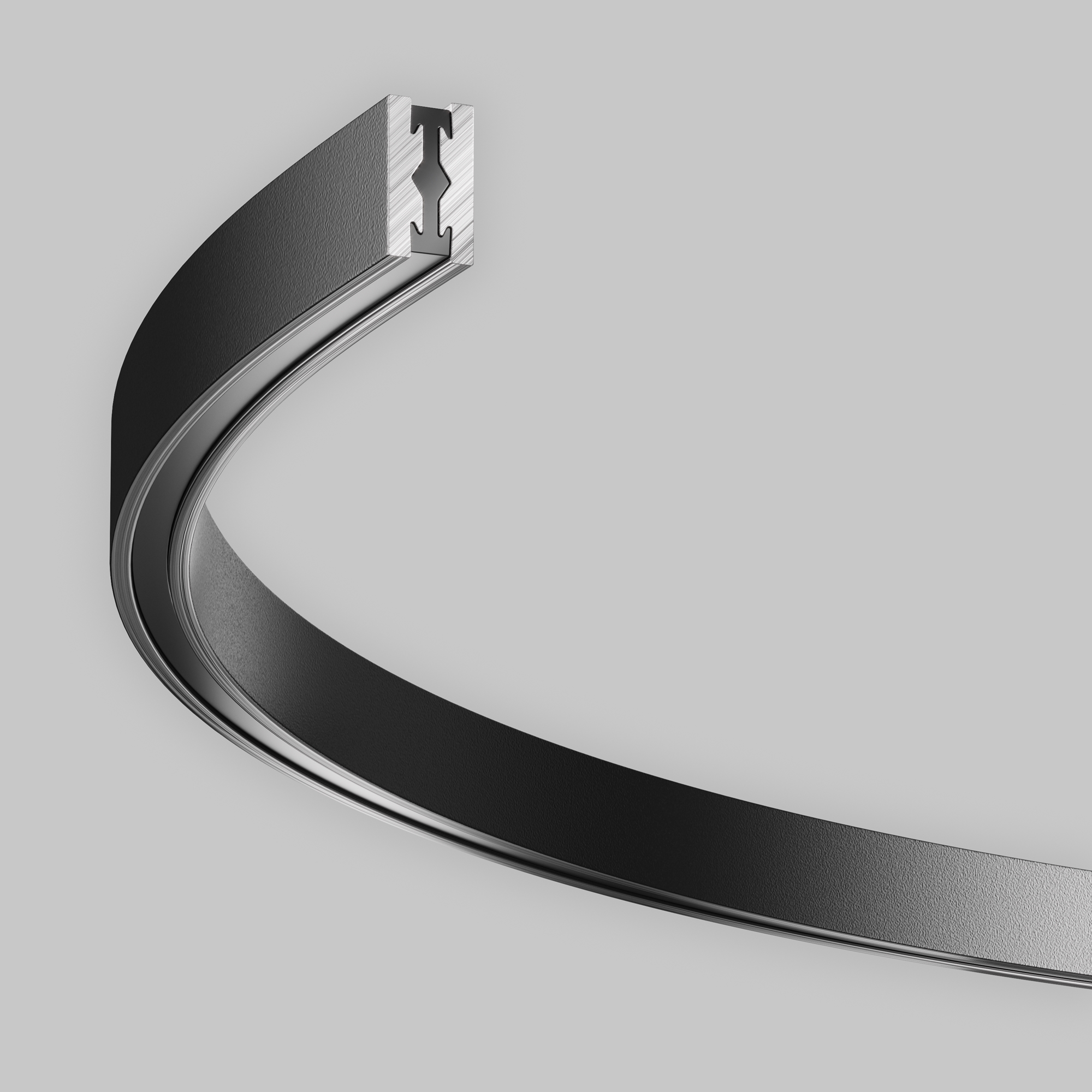 Шинопровод полукруг 650мм Flarity черный Шинопровод накладной/подвесной Technical TRX154-SR-D650-B — изображение 2