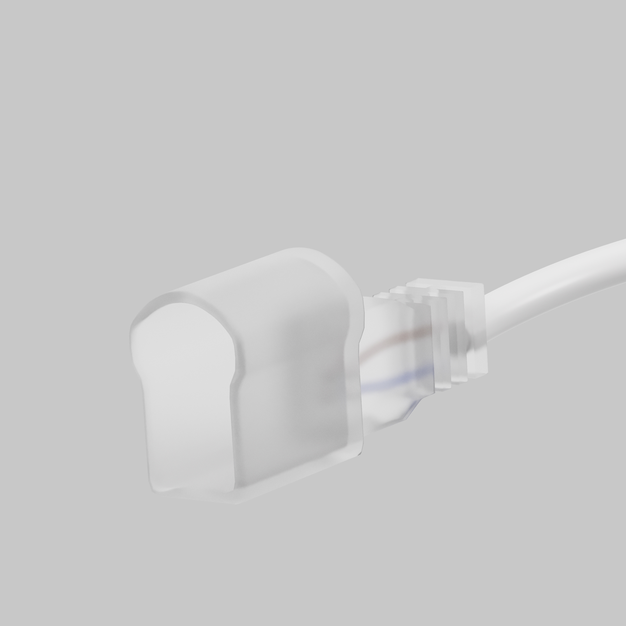 Коннектор питания с сетевой вилкой для гибкого неона AC220V 25x13 мм Комплектующие для гибкого неона Led Strip 201236 — изображение 2