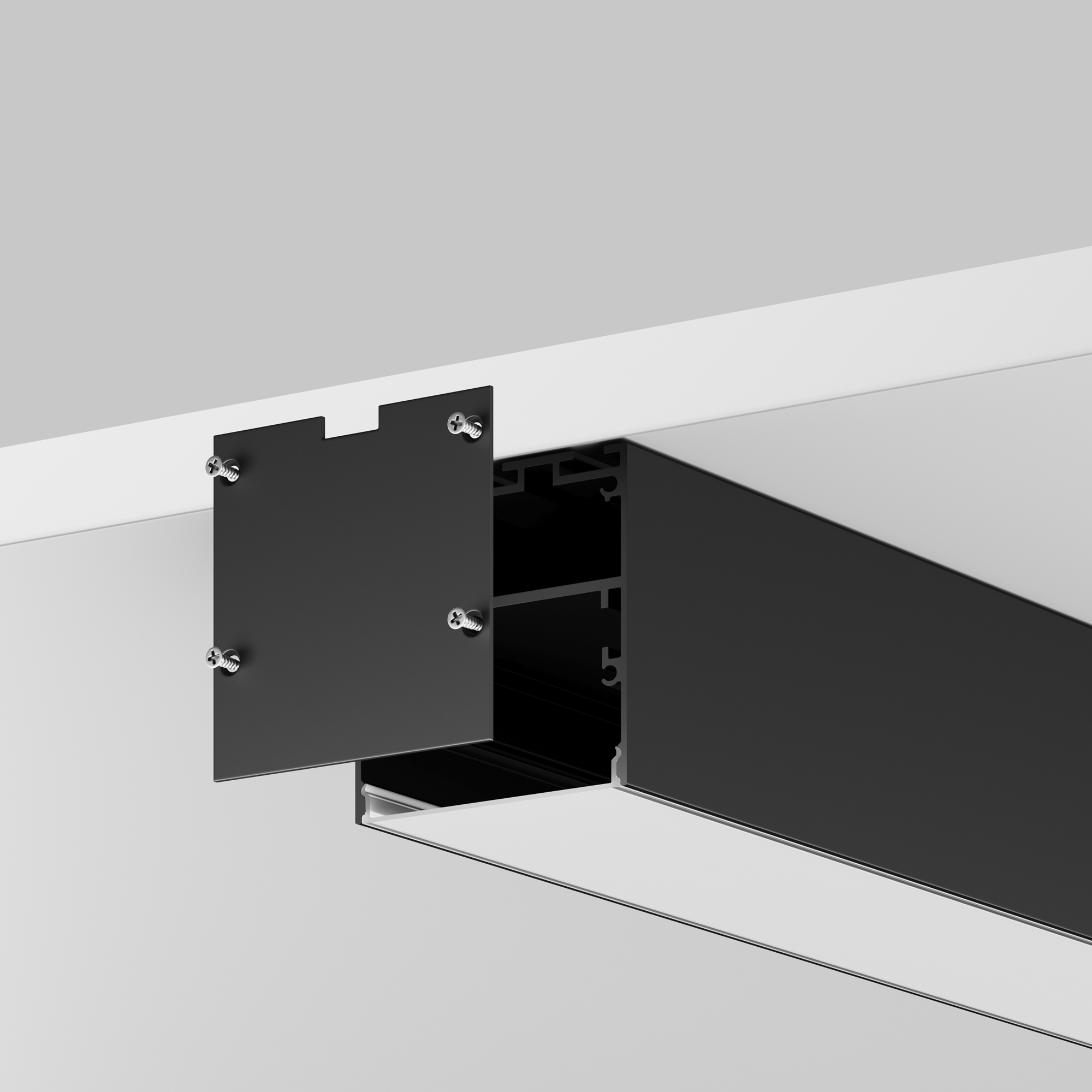 Комплект заглушек (для профиля 50×50) 2 шт., ALM-5050T-B-EC 642047 Комплектующие для профиля Led Strip 642047 — изображение 3