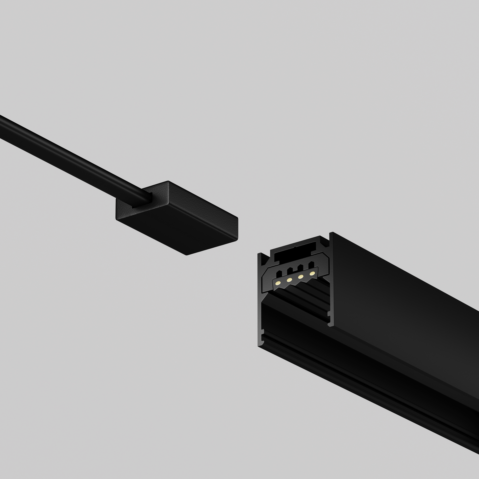 Провод питания для токоведущей ленты Exility IP Комплектующие для уличной трековой системы с токоведущими элементами Outdoor O-TR002-HSP — изображение 3