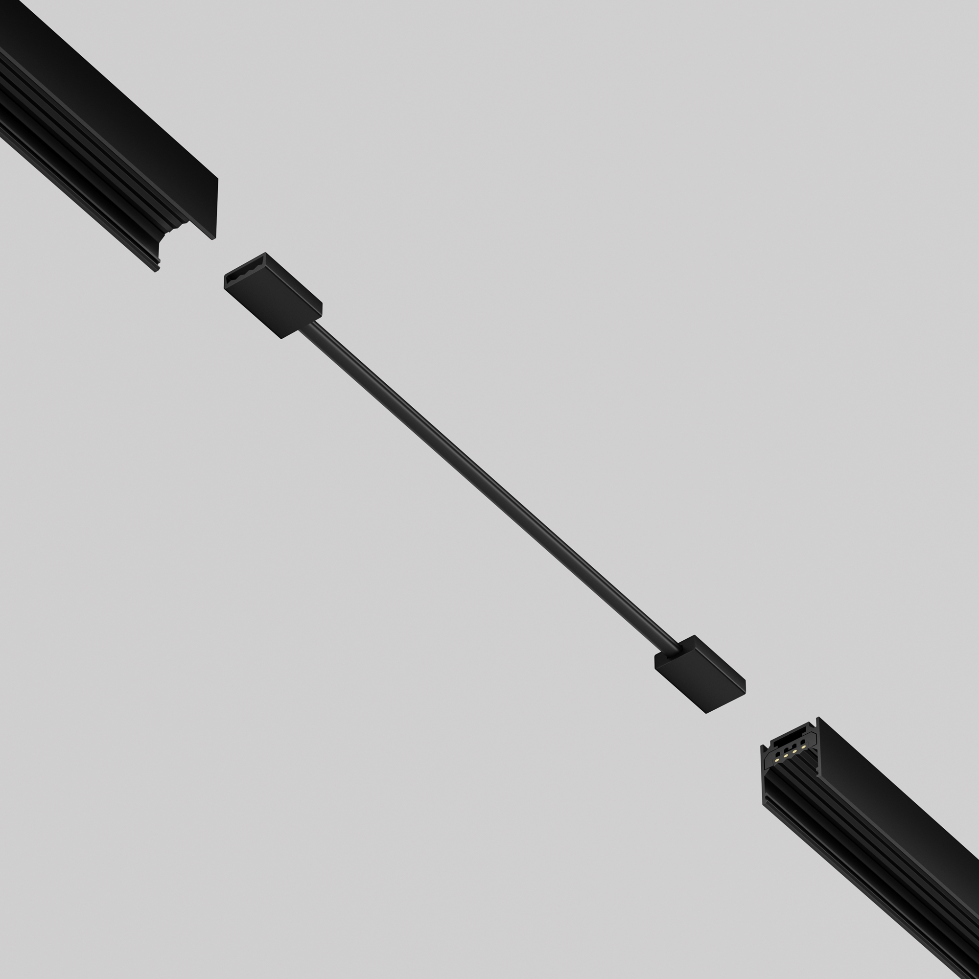 Гибкий коннектор для токоведущей ленты Exility IP черный Комплектующие для уличной трековой системы с токоведущими элементами Outdoor O-TR002-SC — изображение 3