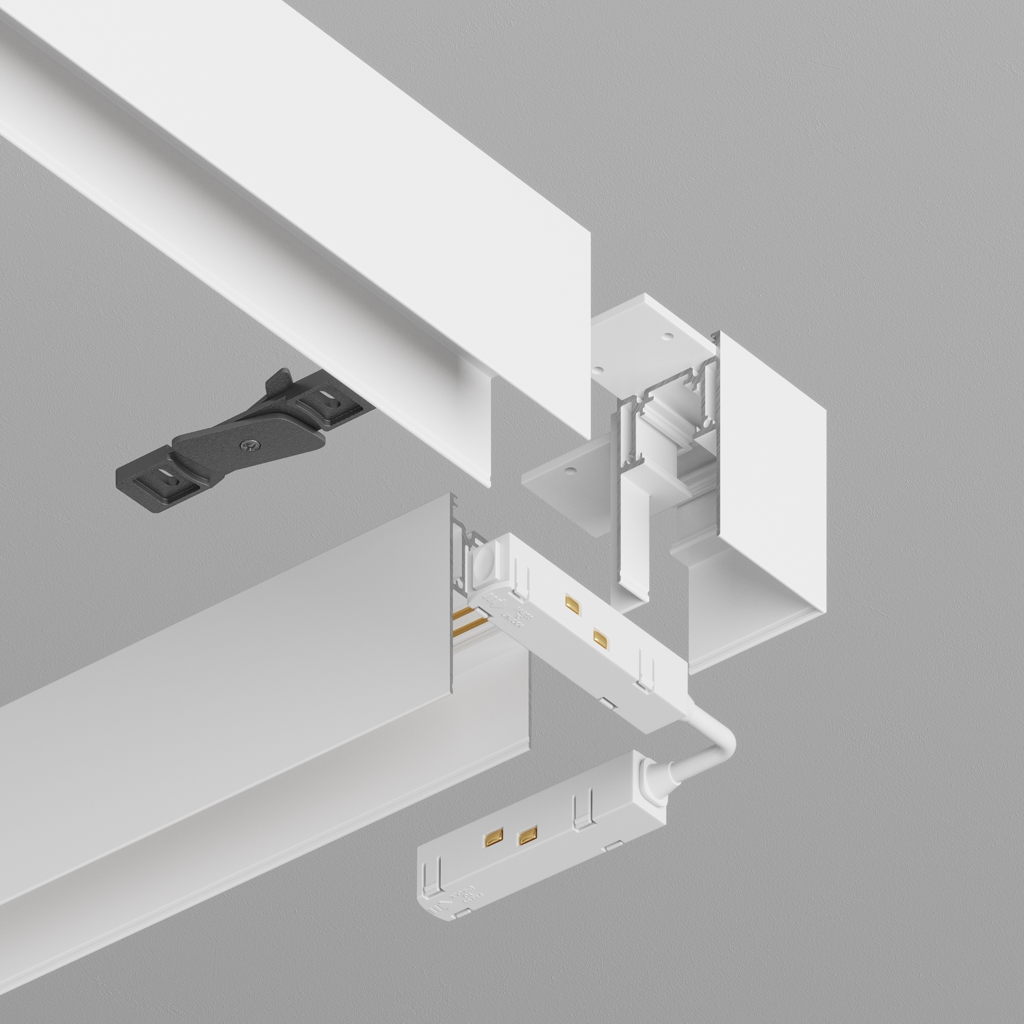 Угловой коннектор S35 накладной белый Комплектующие для накладной трековой системы Technical TRA004CL-21W — изображение 3
