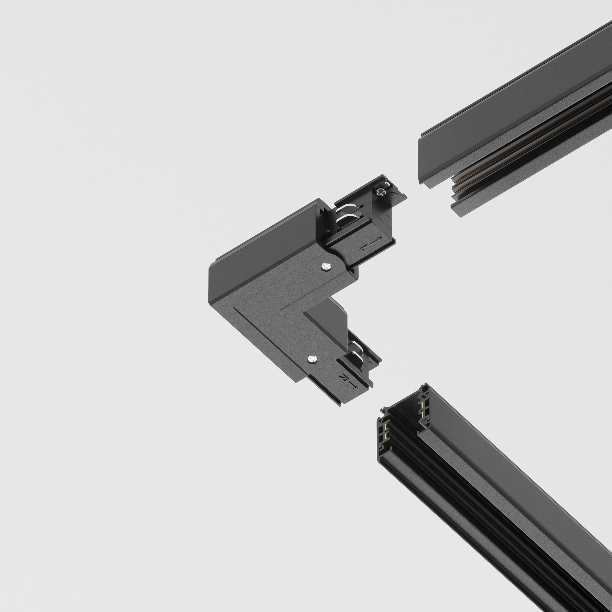 Коннектор угловой внешний Trinity черный Комплектующие для систем освещения с токоведущими элементами Technical TRA005CL-31B-L — изображение 3