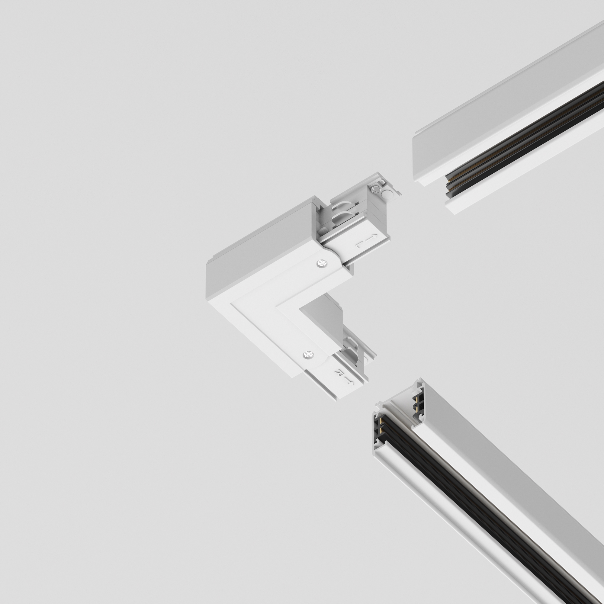 Коннектор угловой внешний Trinity белый Комплектующие для систем освещения с токоведущими элементами Technical TRA005CL-31W-L — изображение 3