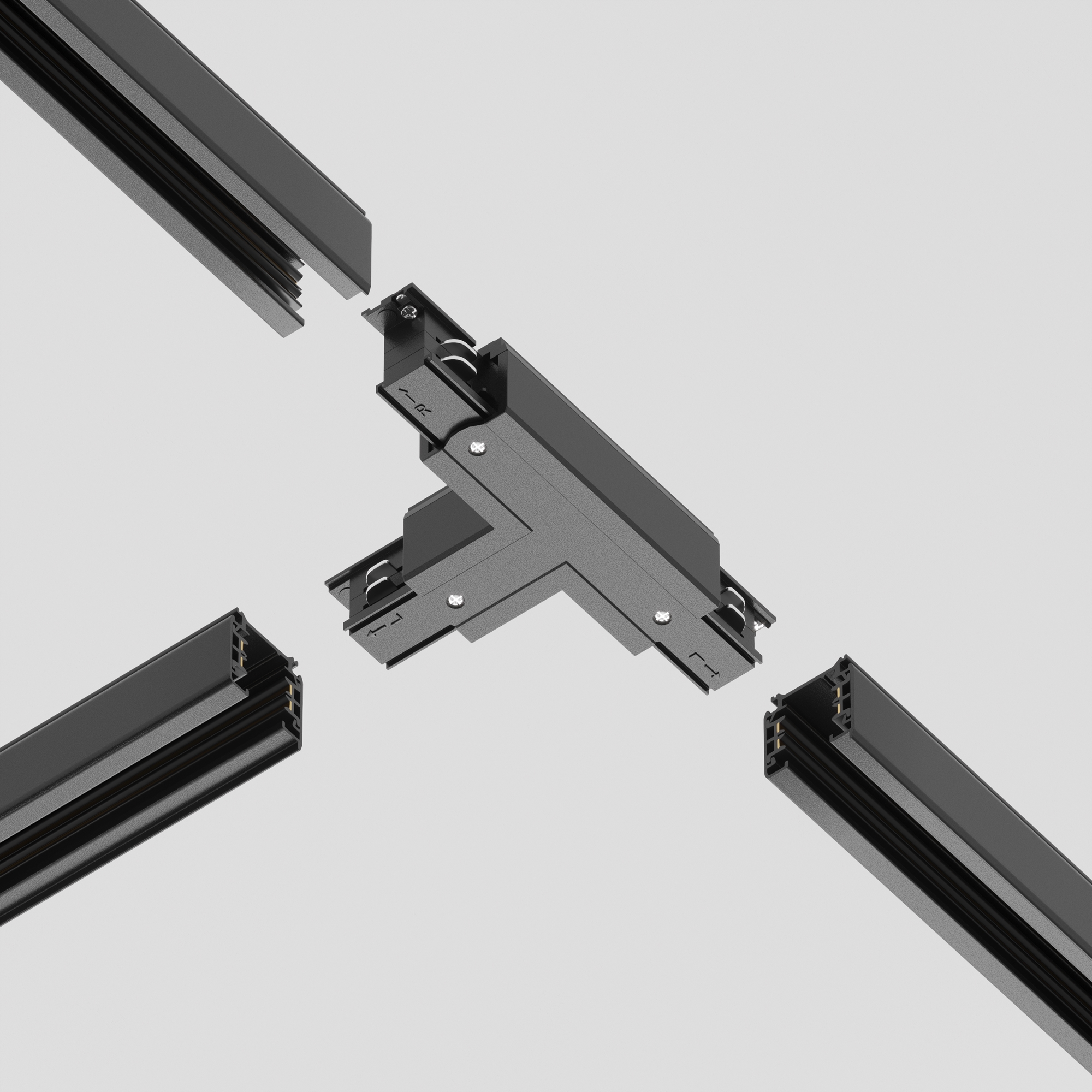 Коннектор Т-образный левый Trinity черный Комплектующие для систем освещения с токоведущими элементами Technical TRA005CT-31B-L — изображение 3