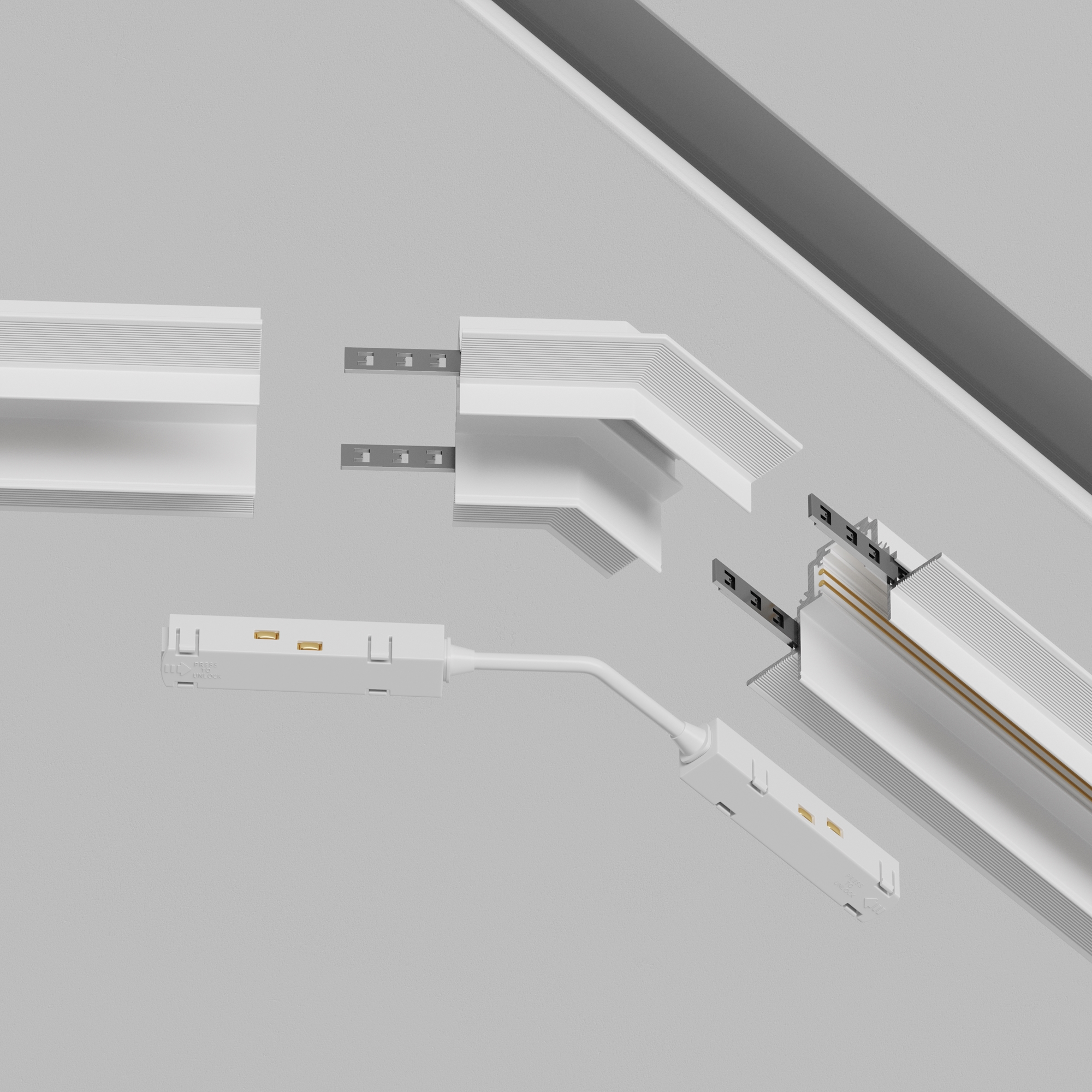 Угол-соединитель 135° Gravity встраиваемый белый Комплектующие для встраиваемой трековой системы Technical TRA010CLO-42W — изображение 3