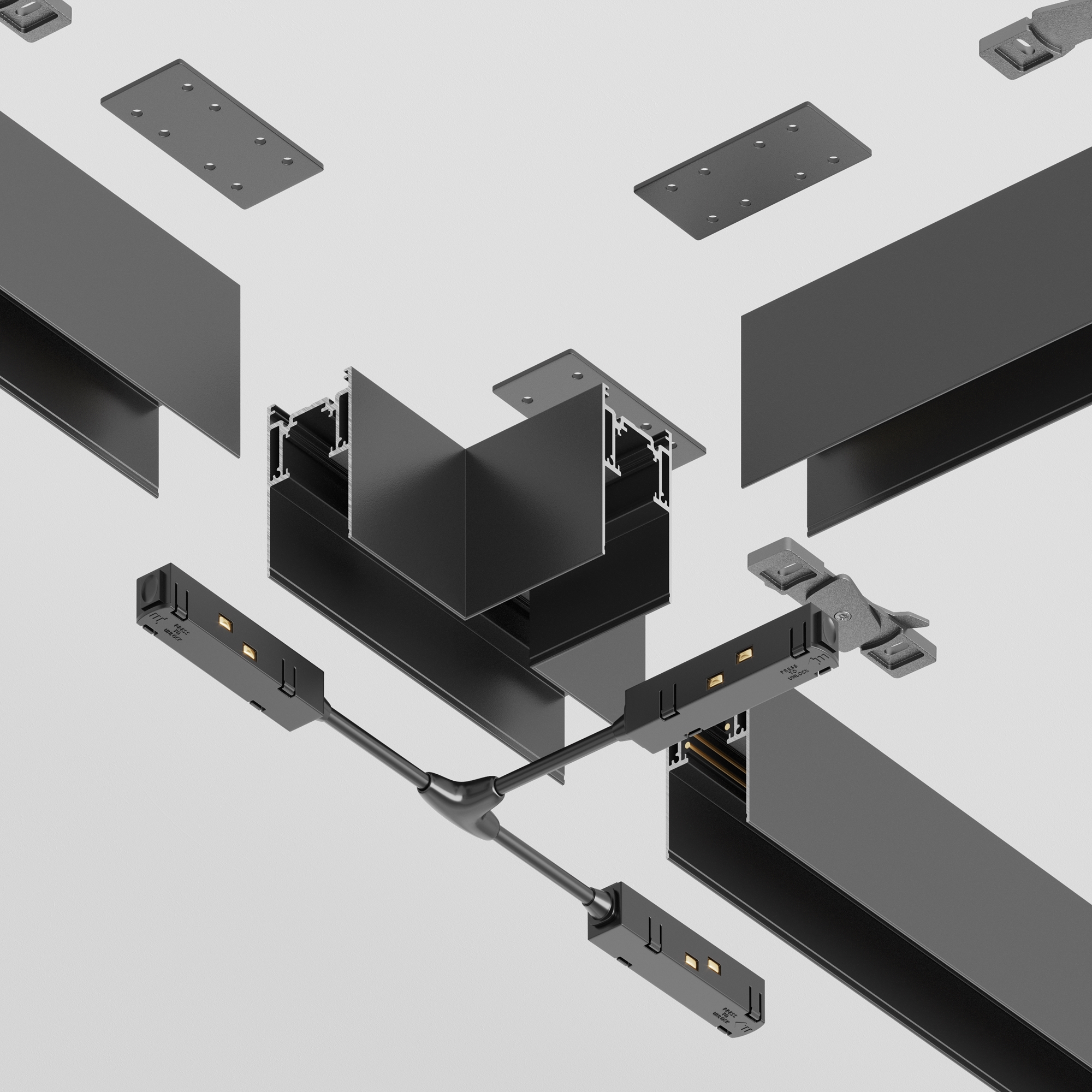 Коннектор Т-образный Gravity накладной черный Комплектующие для накладной трековой системы Technical TRA010CT-41B — изображение 3