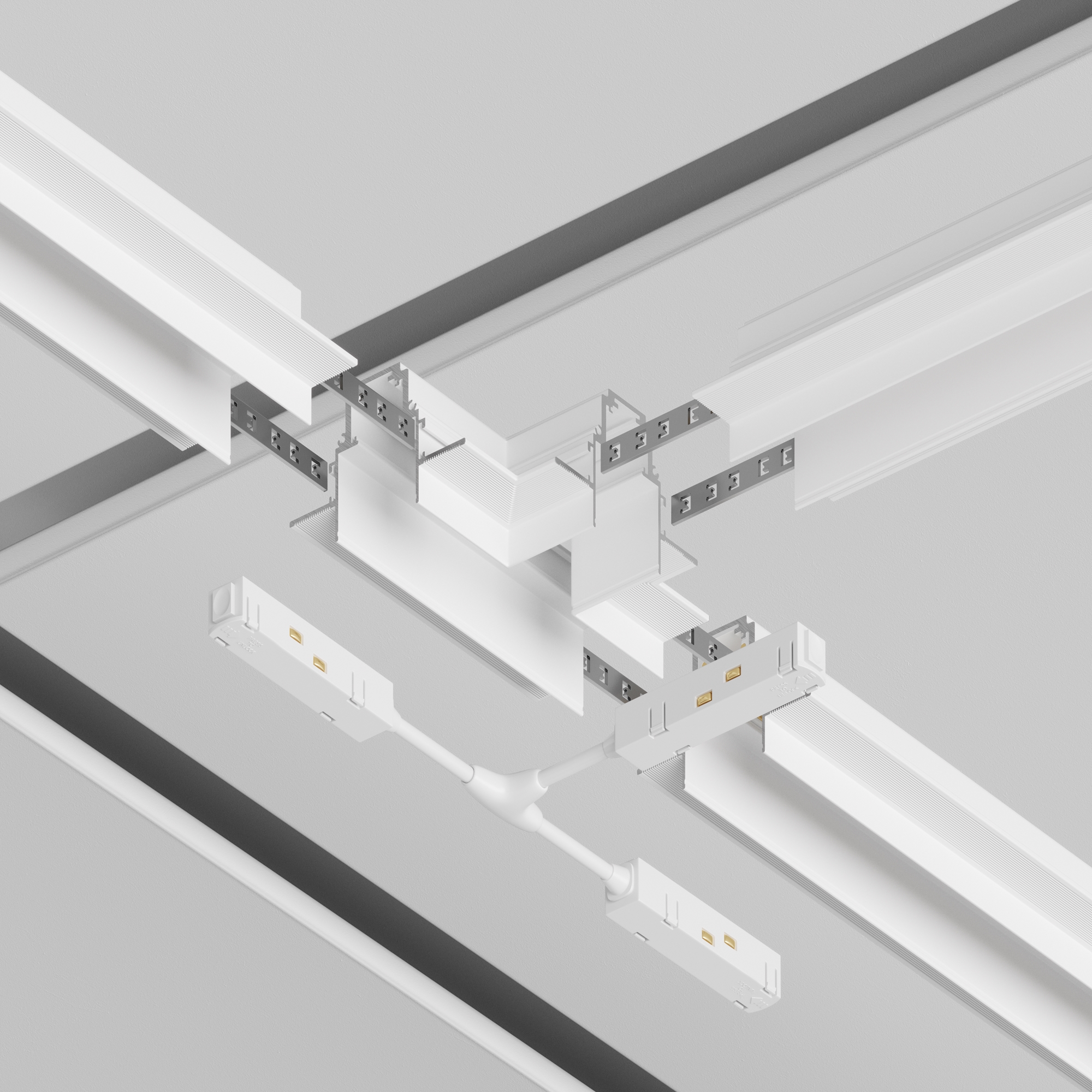 Коннектор Т-образный Gravity встраиваемый белый Комплектующие для встраиваемой трековой системы Technical TRA010CT-42W — изображение 3