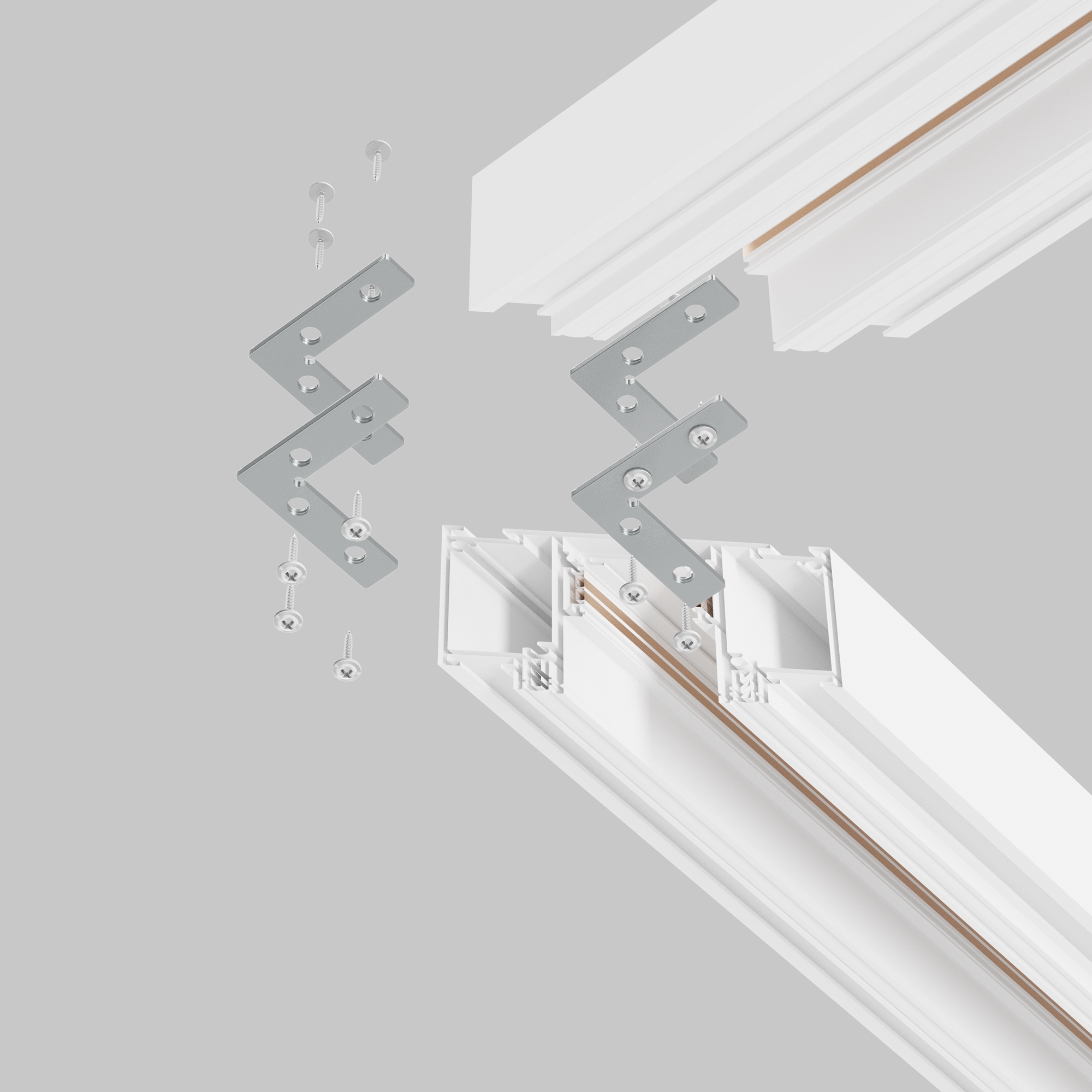 4 шт Комплектующие для встраиваемой трековой системы Technical TRA034D-CL-42S