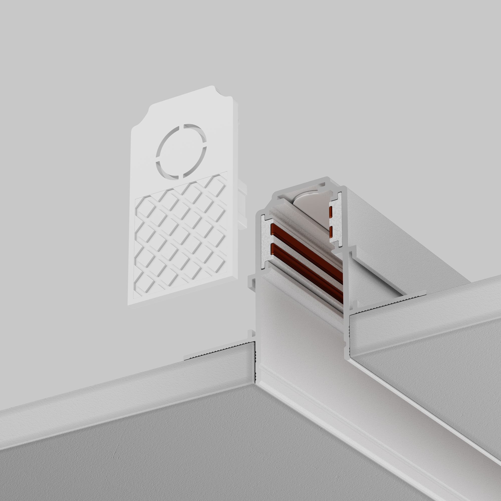 Заглушки к встраиваемому шинопроводу Exility 2 шт. белый Комплектующие для встраиваемой трековой системы Technical TRA034EC-42W — изображение 4