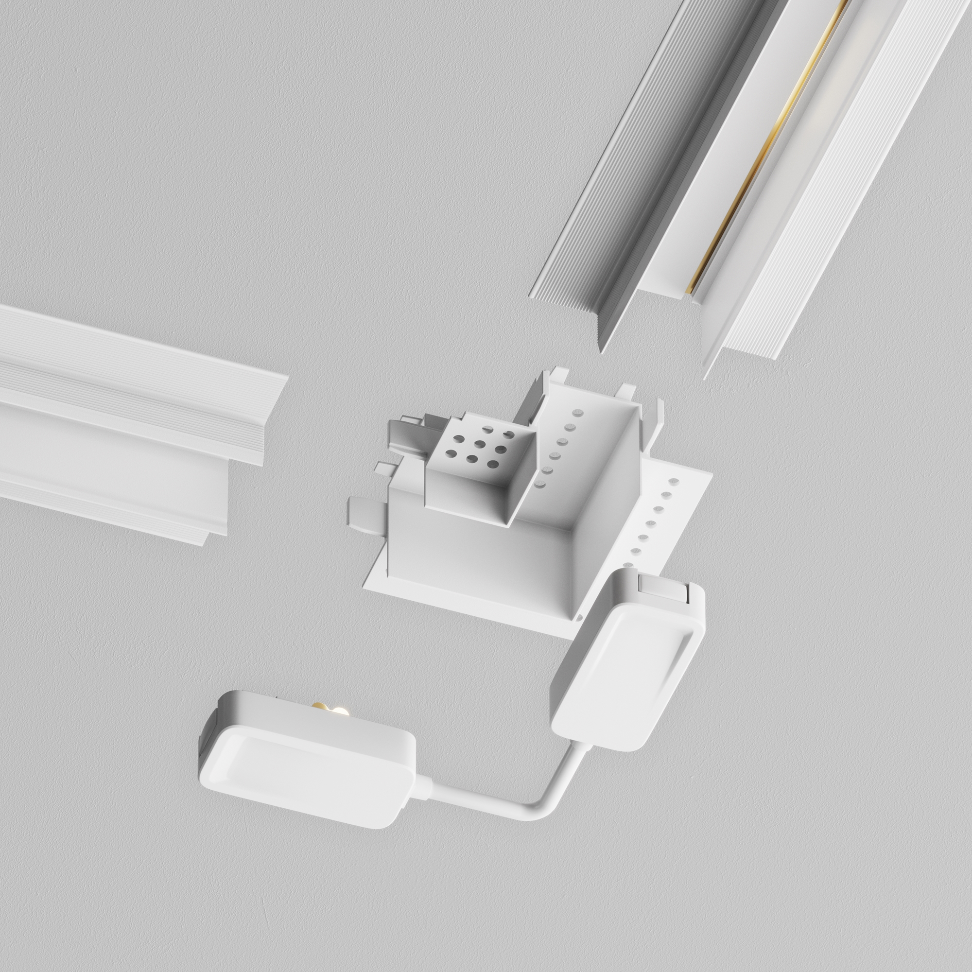 Коннектор угловой Radity встраиваемый белый Комплектующие для встраиваемой трековой системы Technical TRA084CL-12W — изображение 3