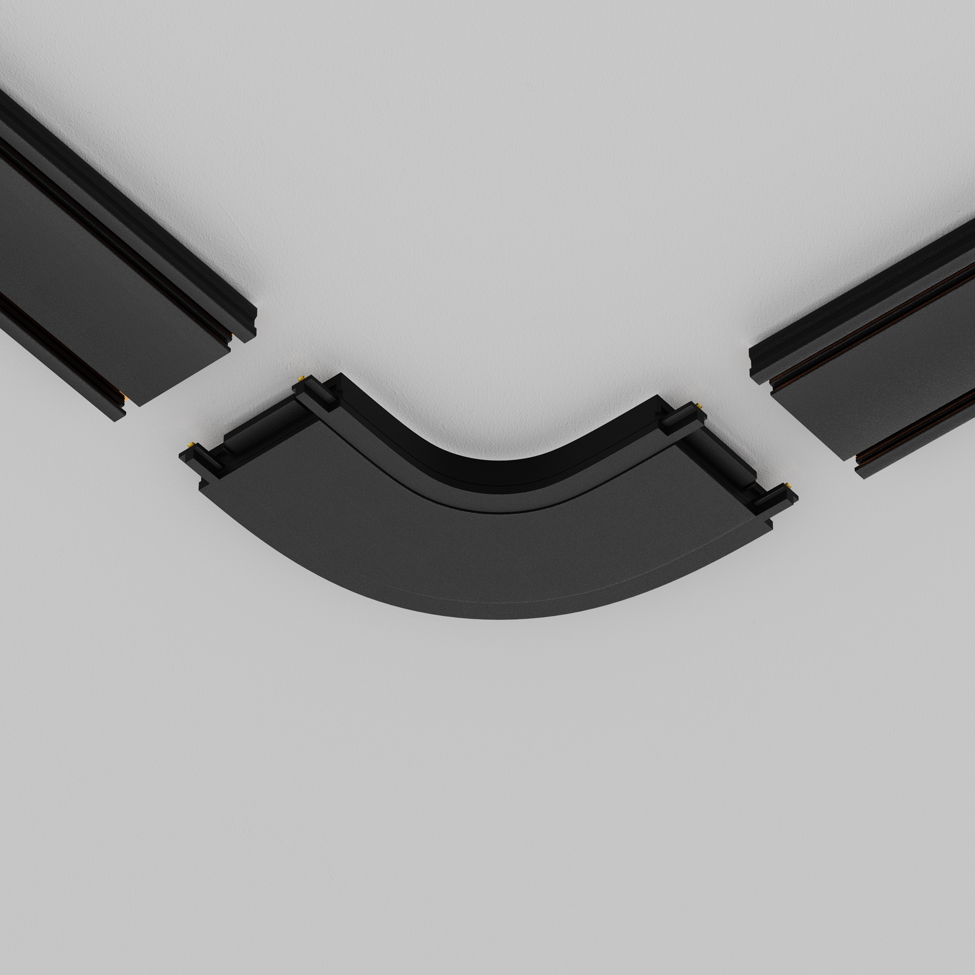 Конектор питания полукруглый Radity черный Комплектующие для систем освещения с токоведущими элементами Technical TRA084CR-11B — изображение 3