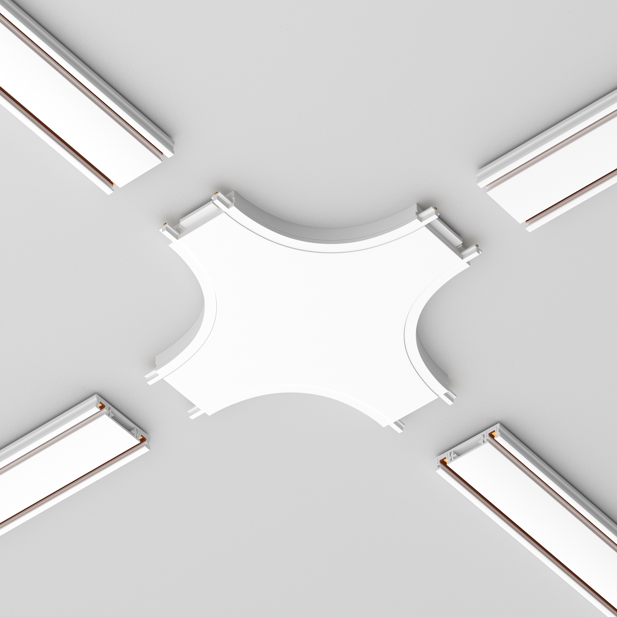 Коннектор питания X-образный Radity белый Комплектующие для систем освещения с токоведущими элементами Technical TRA084CX-11W — изображение 4