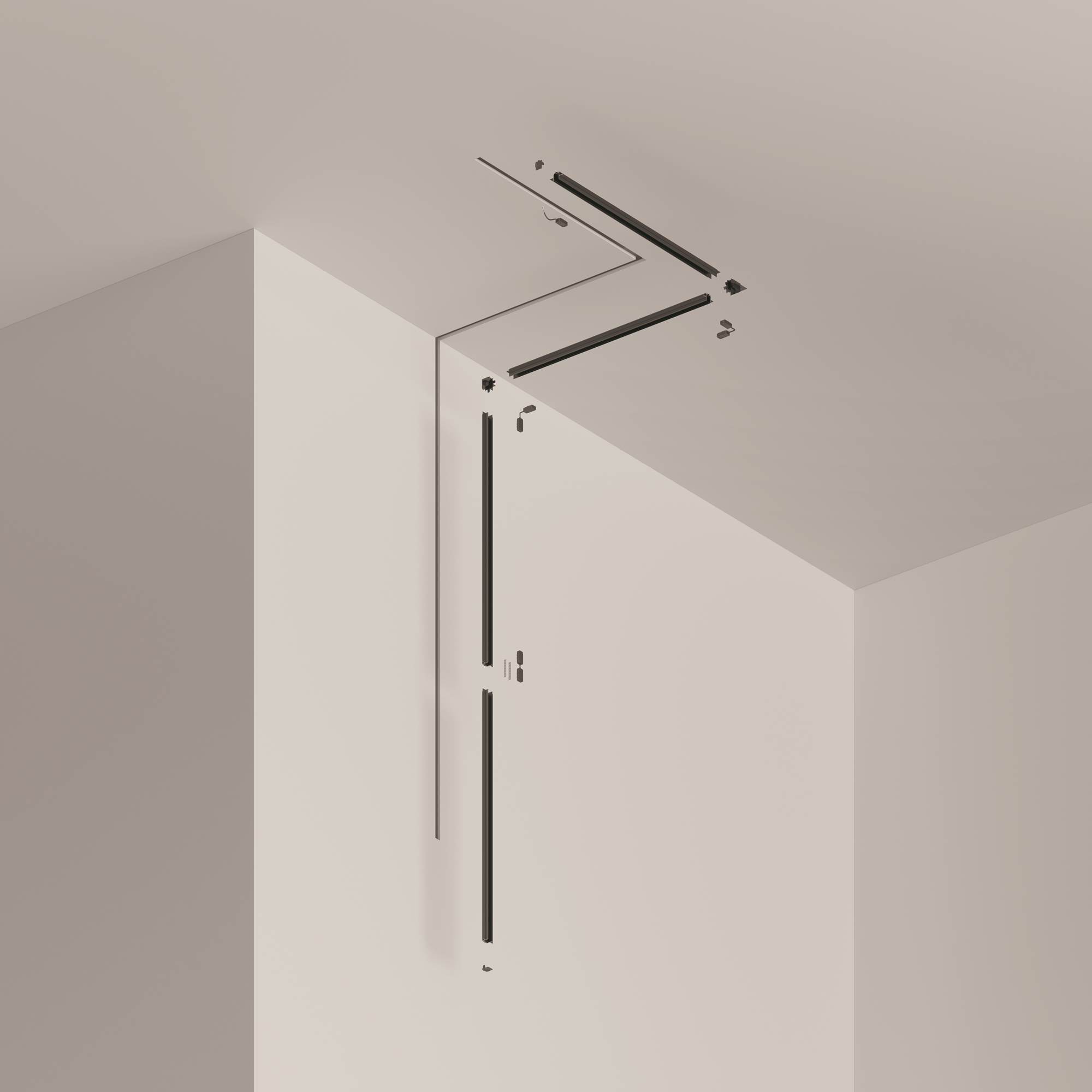 Шинопровод 2м Radity встраиваемый черный Шинопровод встраиваемый Technical TRA084MP-12B — изображение 4