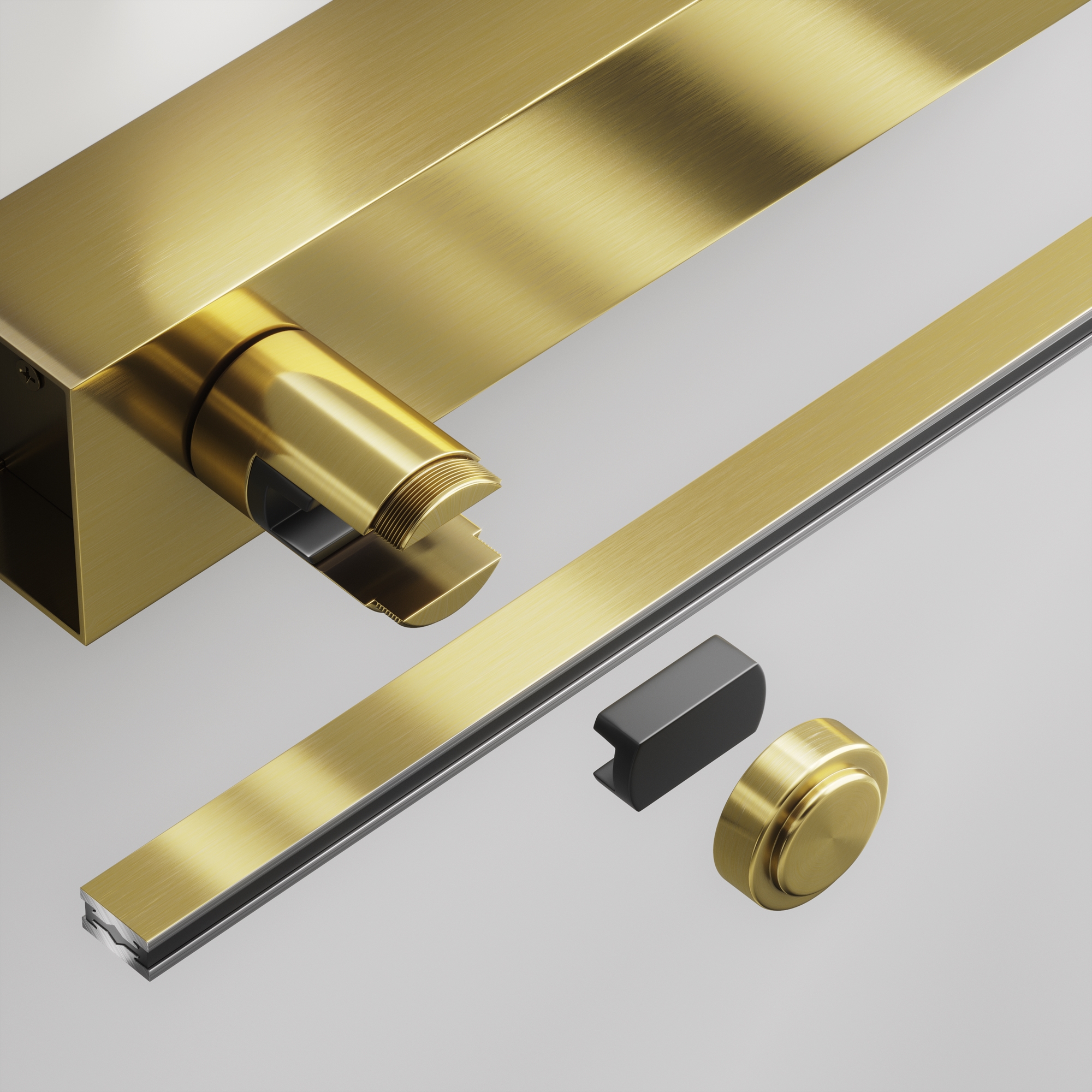 Основание настенное Wall для блока питания с вводом питания Flarity латунь Комплектующие для систем освещения с токоведущими элементами Technical TRA155CW-BB-BS — изображение 3