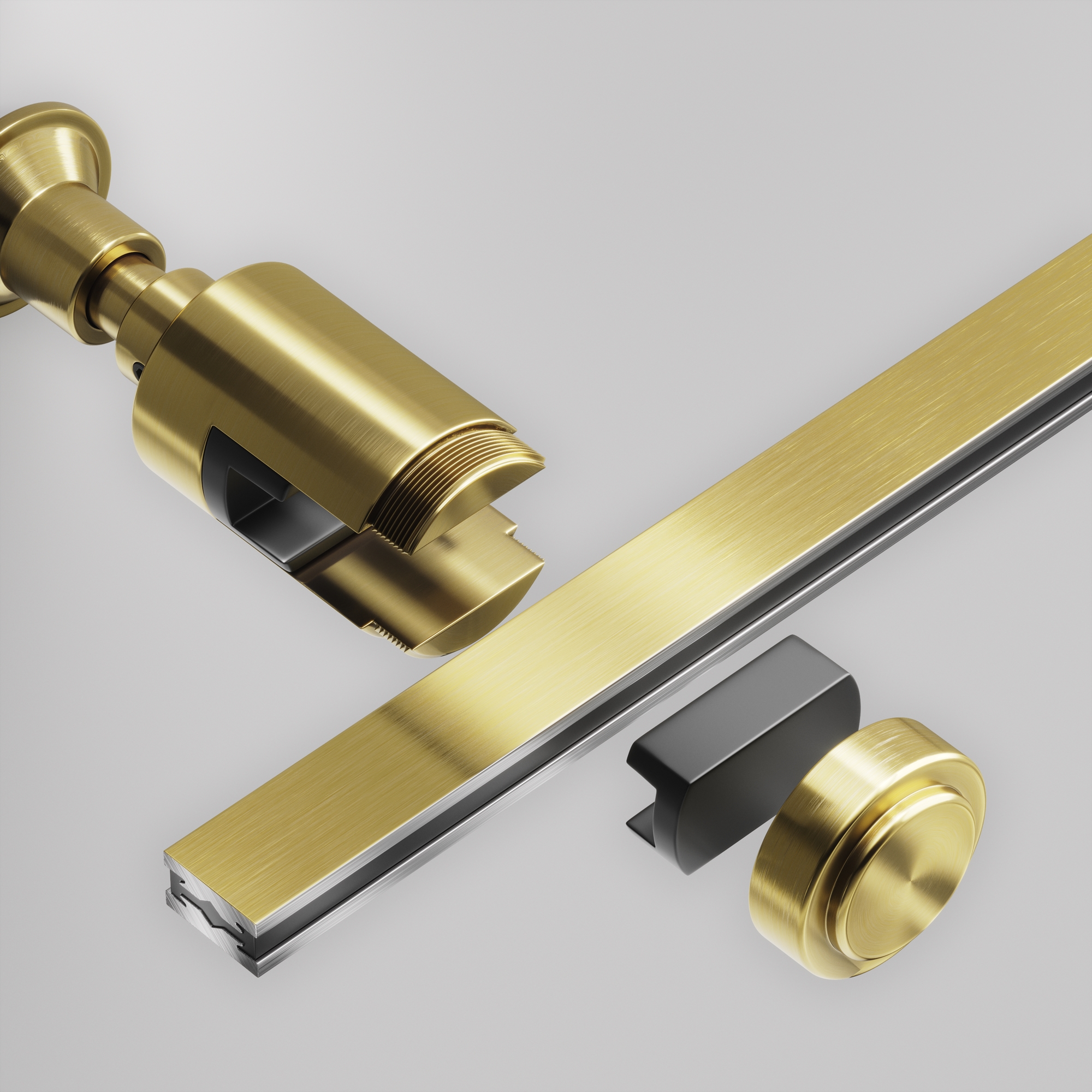 Крепление настенное Wall одинарное Flarity латунь Комплектующие для трековой системы Technical TRA155CW-S1-BS — изображение 3